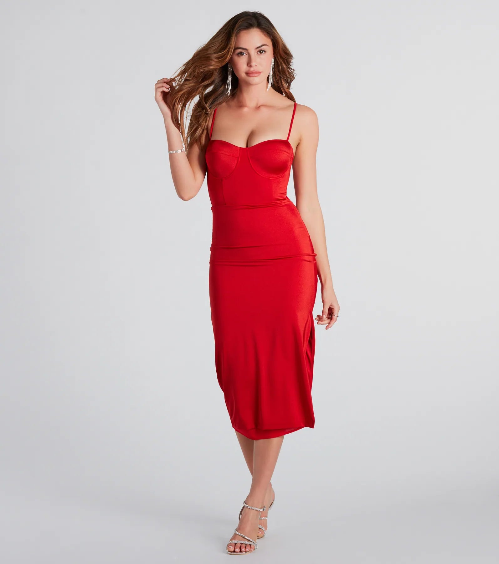 Alianna Formal Bustier Midi Dress