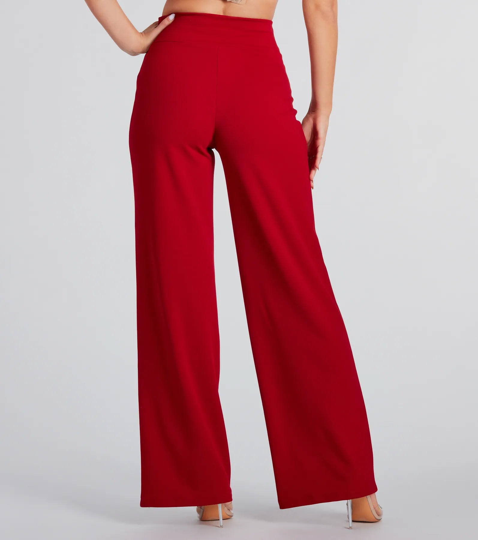 Perfect Look Belt-Detail Trouser Pants