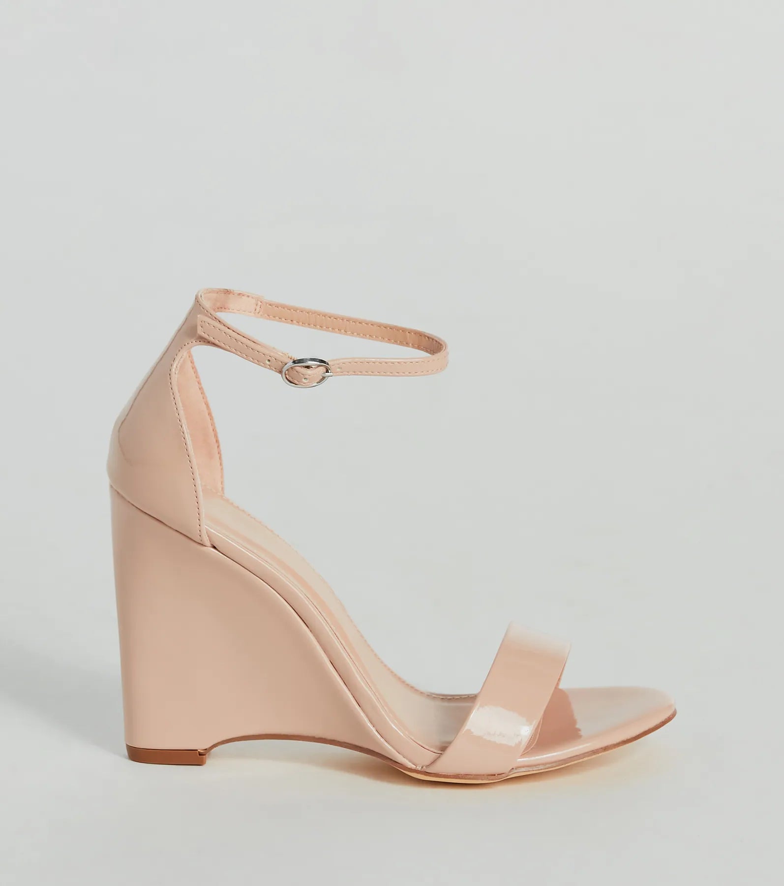 Fall For Me Patent Faux Leather Wedges