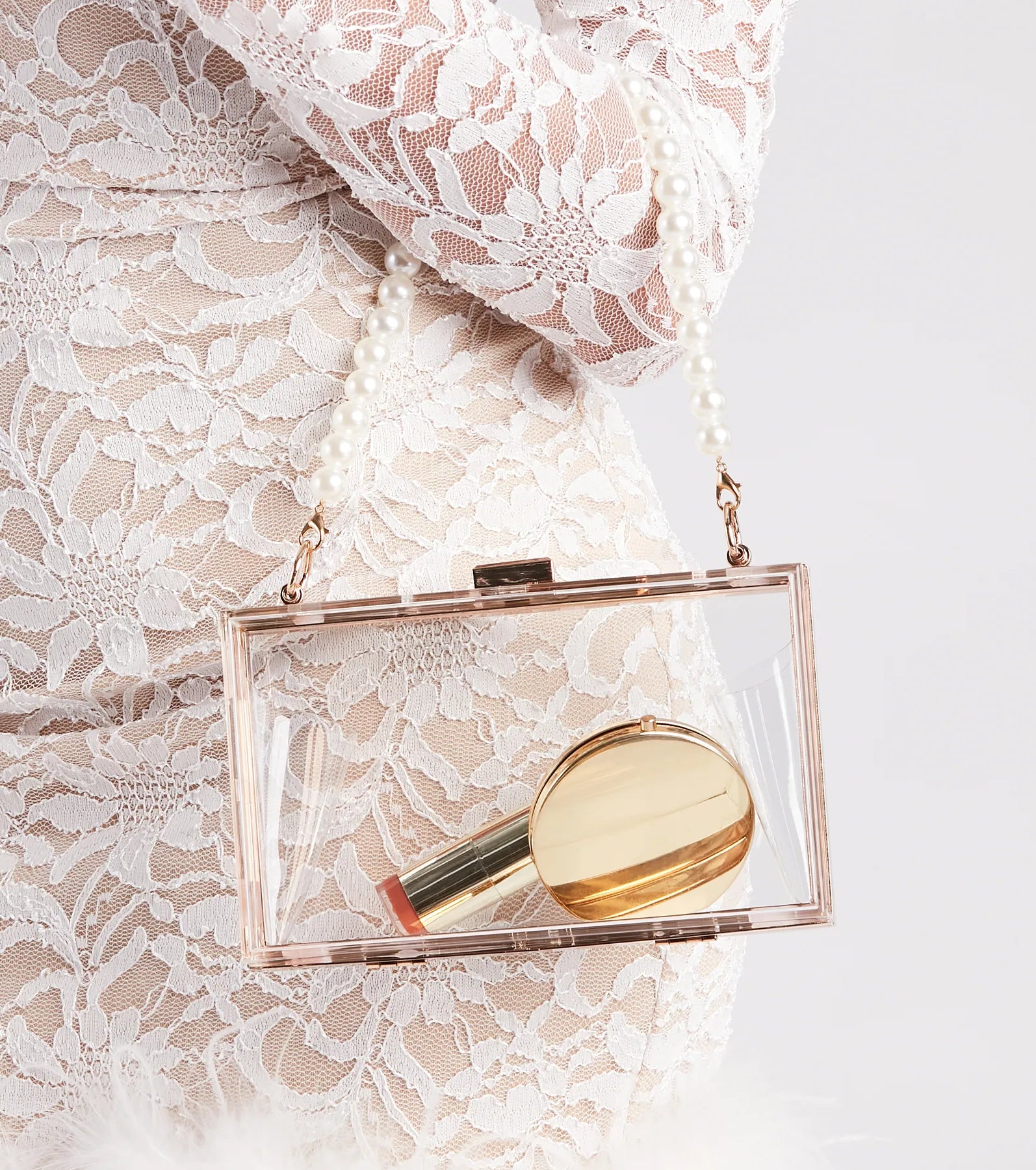 Clear Statement Chic Box Clutch