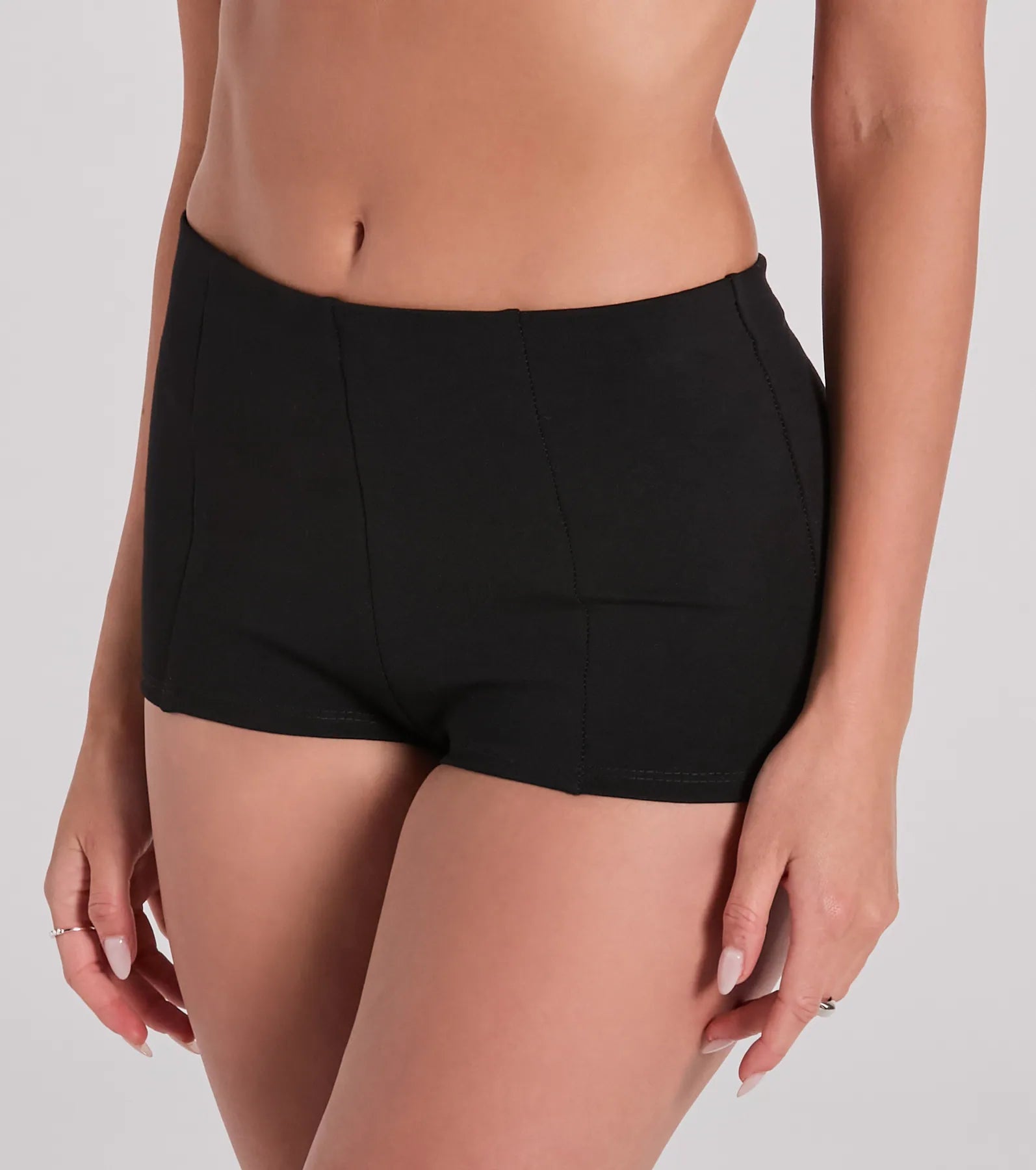 Make It Hot High Rise Ponte Micro Shorts