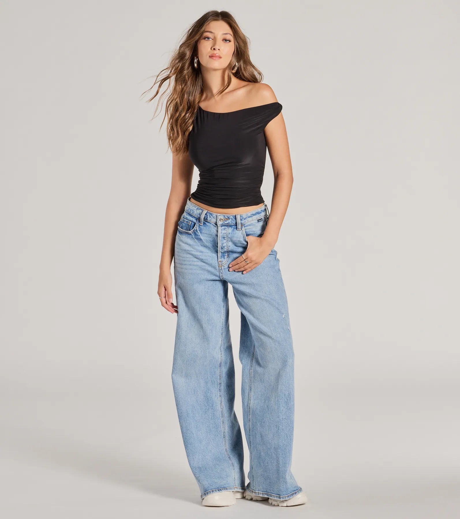 Confident Flirt One-Shoulder Crop Top