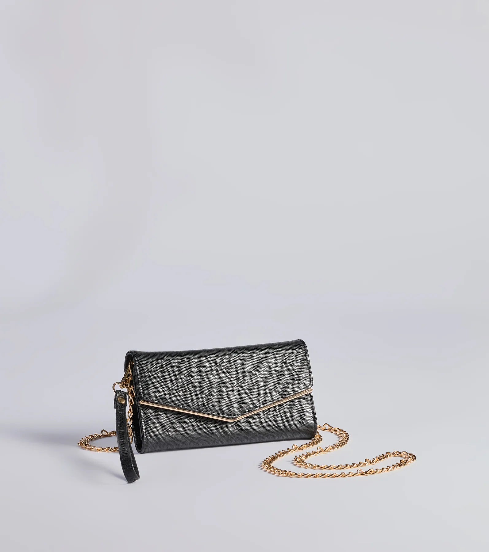 Classically Chic Faux Leather Envelope Wristlet