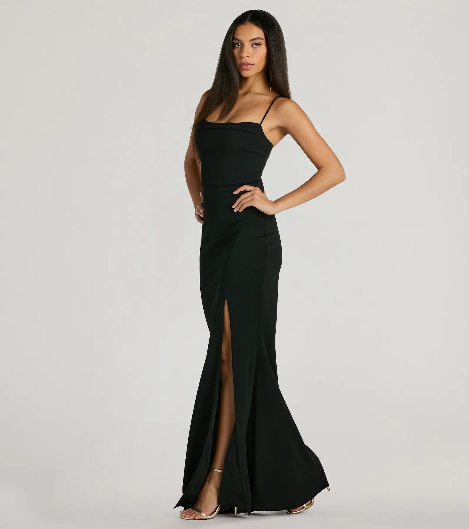 Carol Sleeveless Slit Mermaid Formal Dress