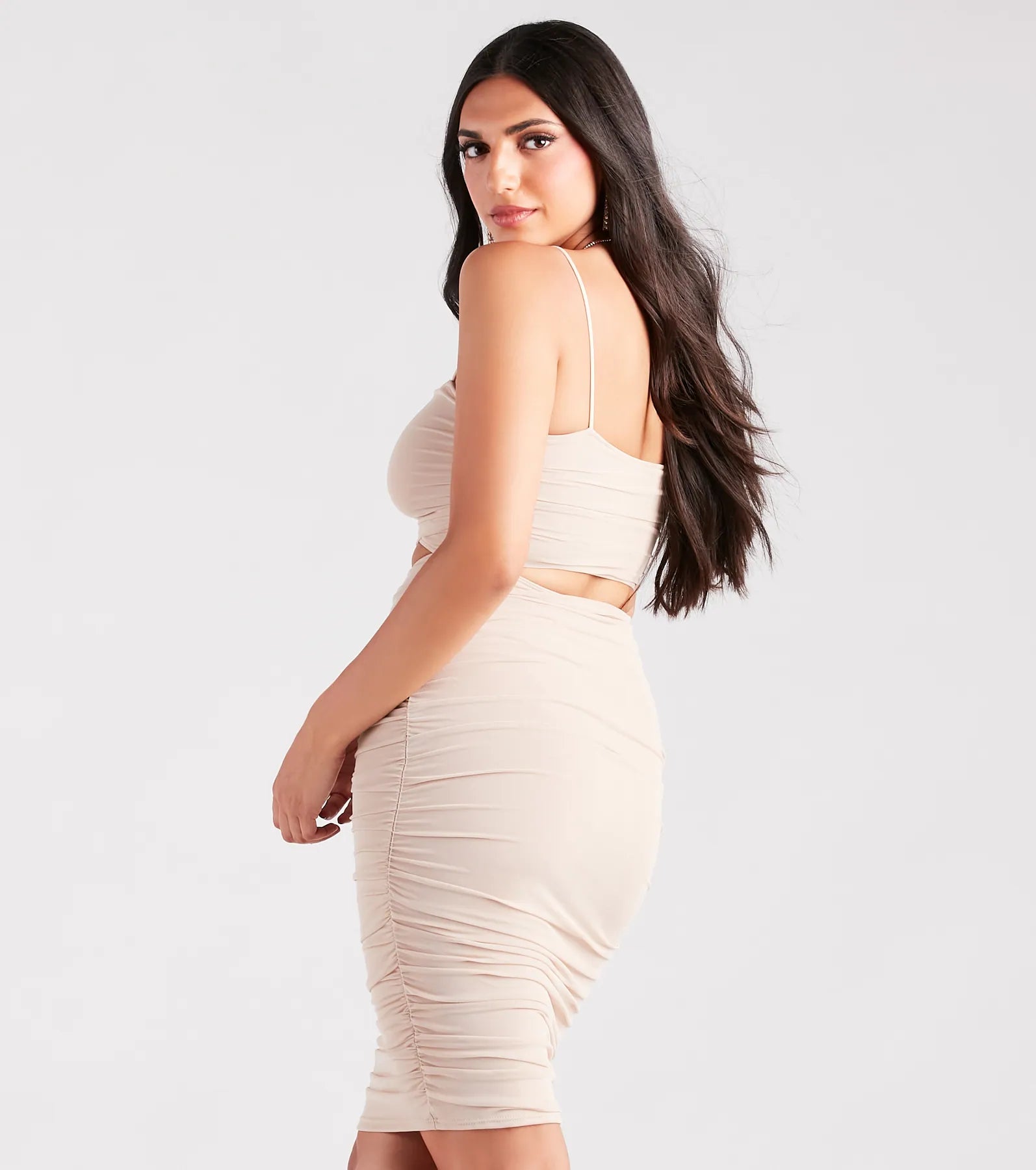 Simply Sultry Cutout Bodycon Midi Dress