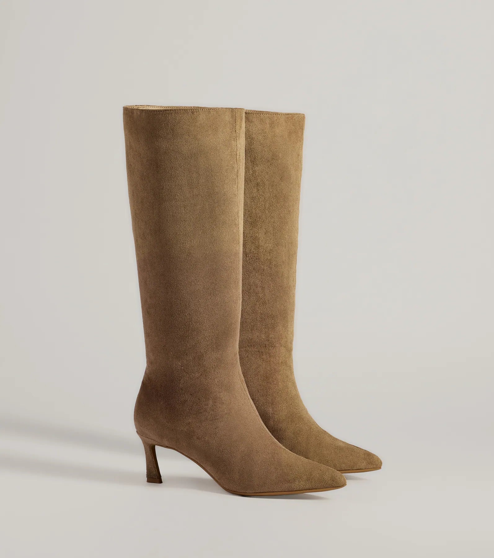 Chic Strut Under-The-Knee Kitten Heel Boots