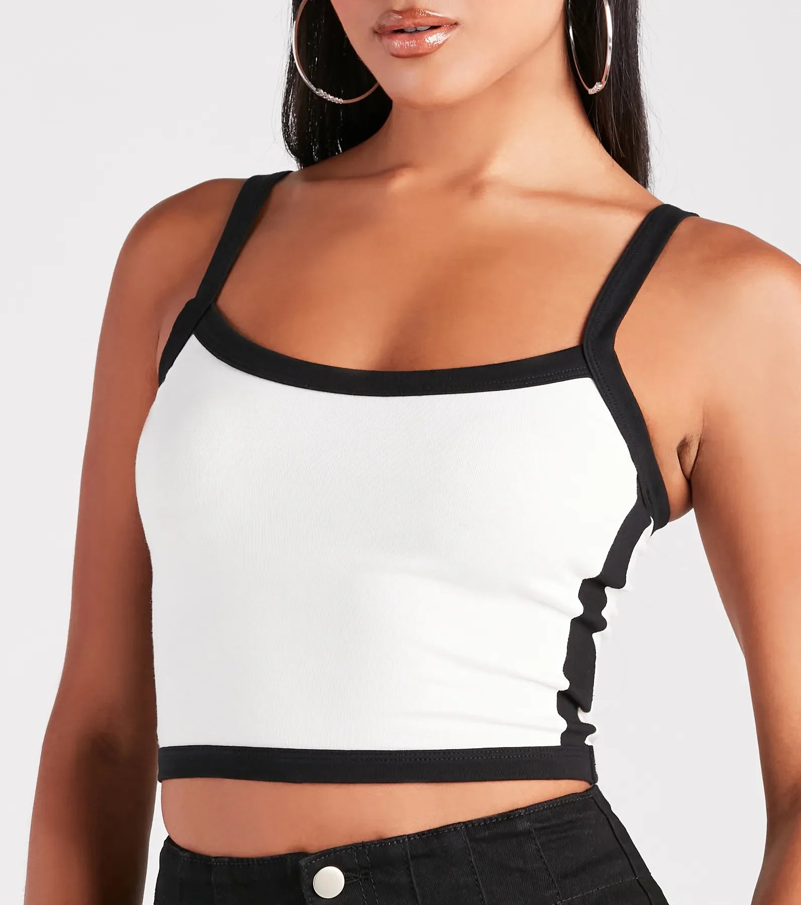 Retro Street Style Tank Crop Top