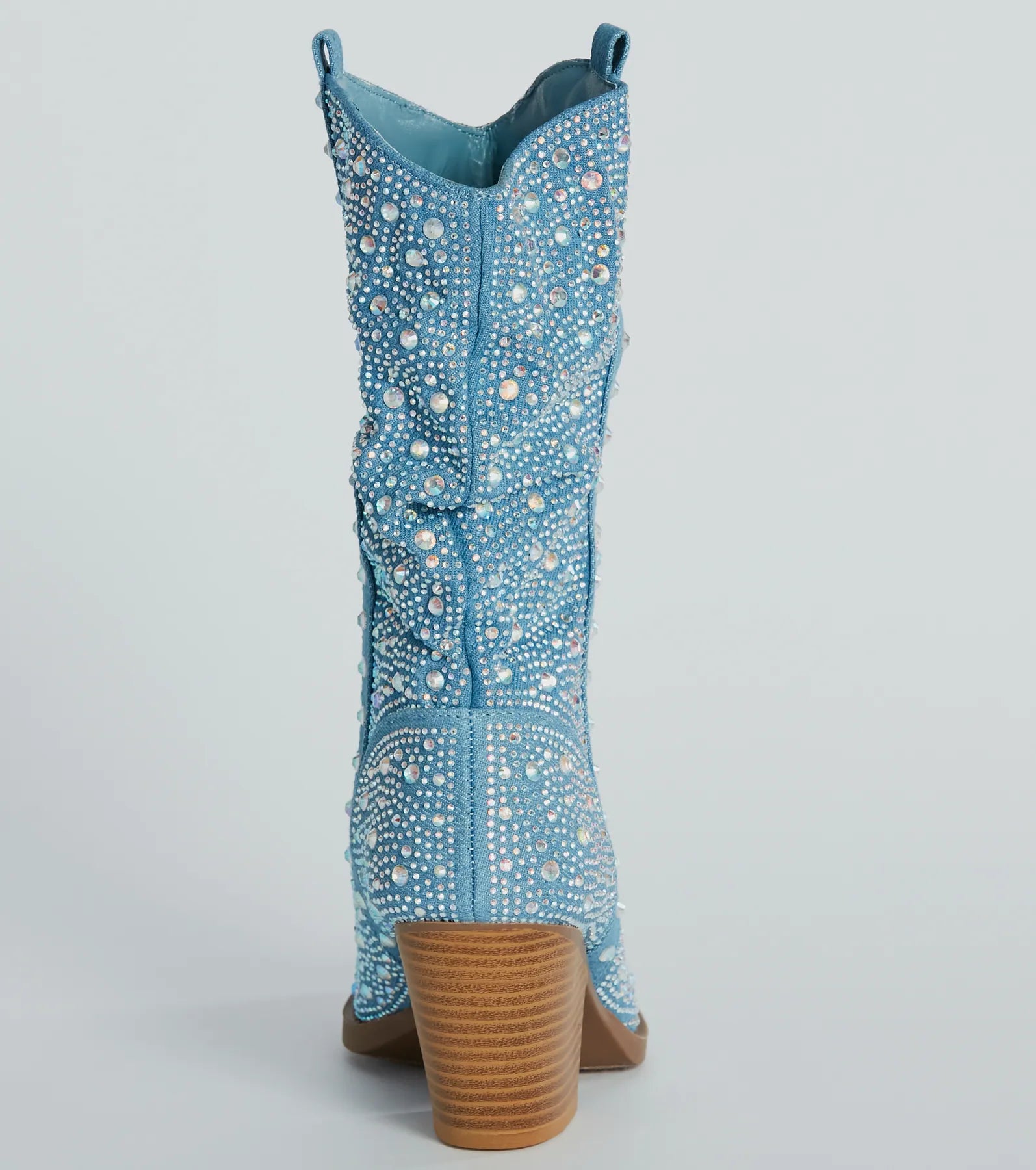 Sparkle Girl Rhinestone Denim Cowboy Boots