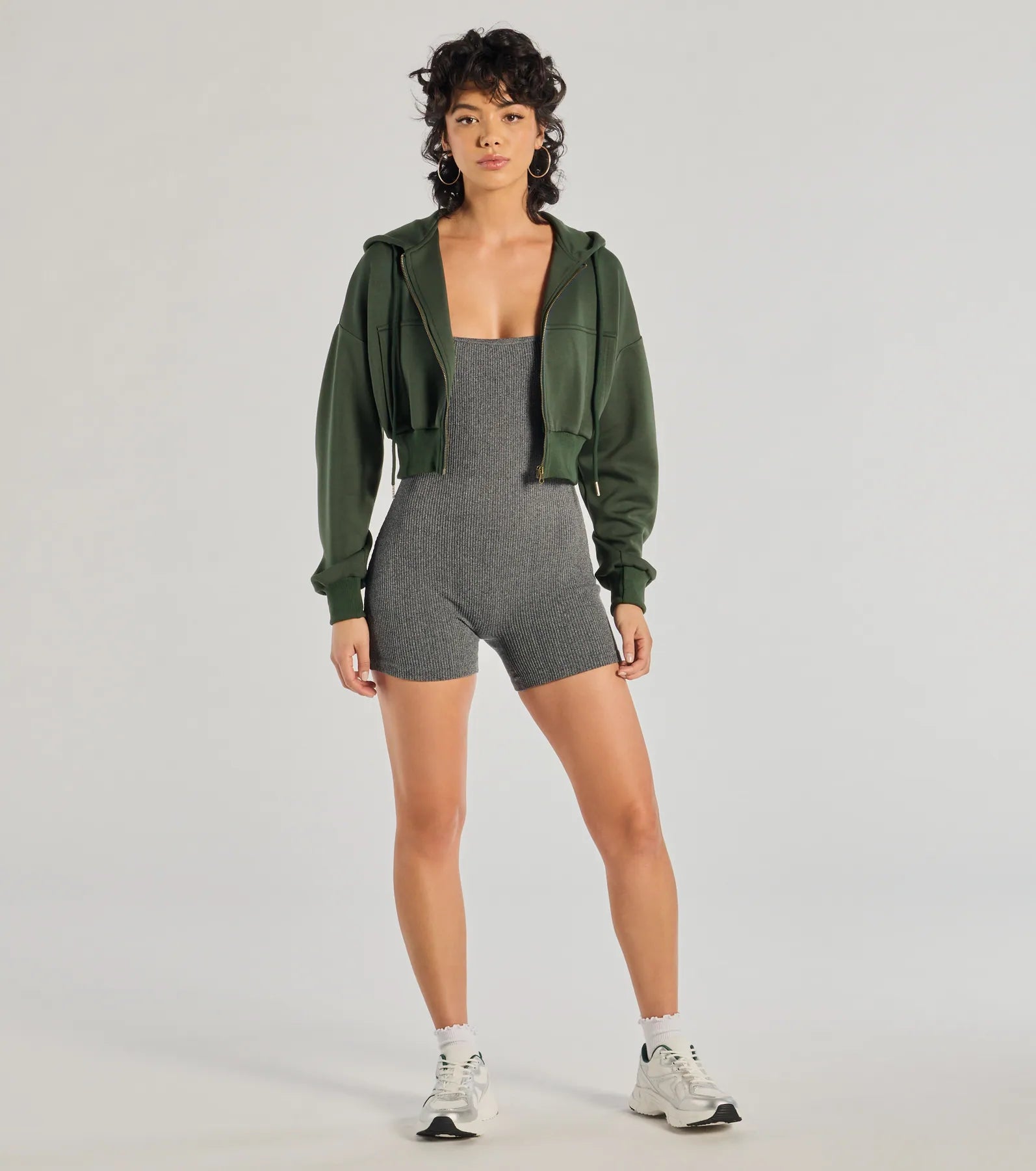 Chill Zone Crop Hoodie With Pockets