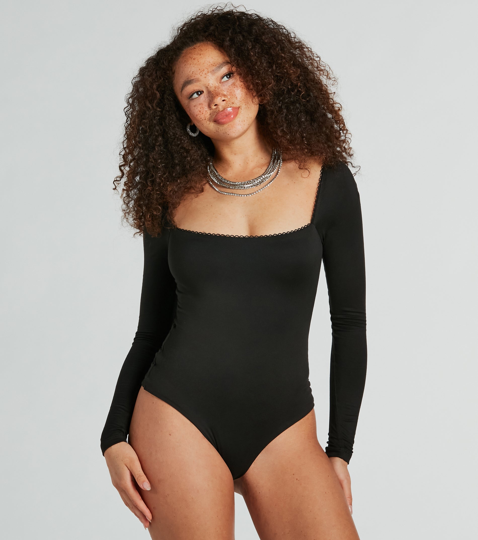 New Fave Square Neck Long Sleeve Bodysuit