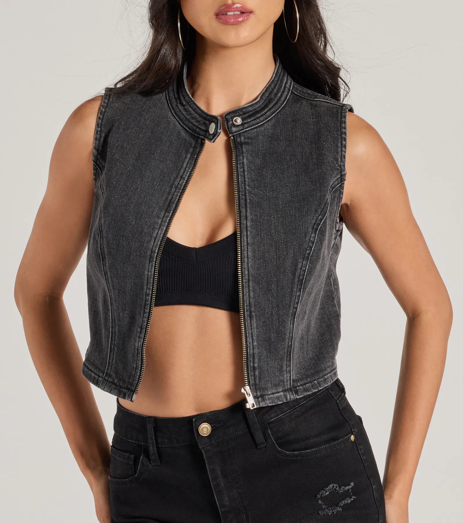 Ride All Day Moto Denim Vest