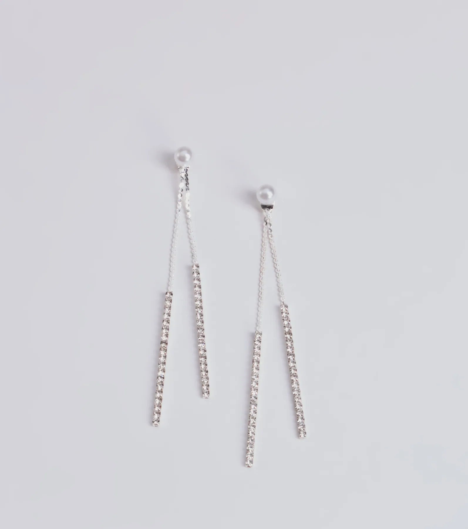 So Luxe Pearl And Rhinestone Dainty Duster Earrings