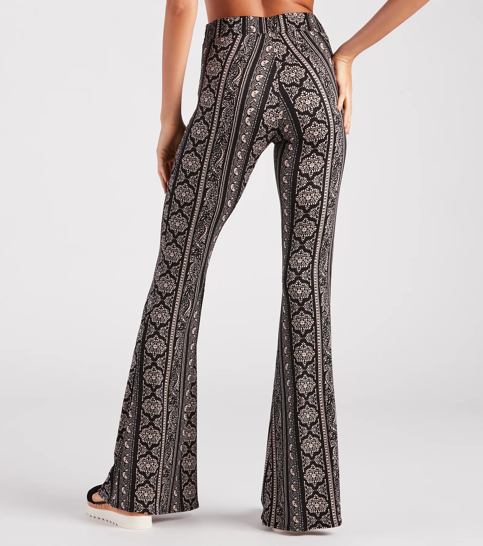 Major Flare Boho Cross Waist Pants