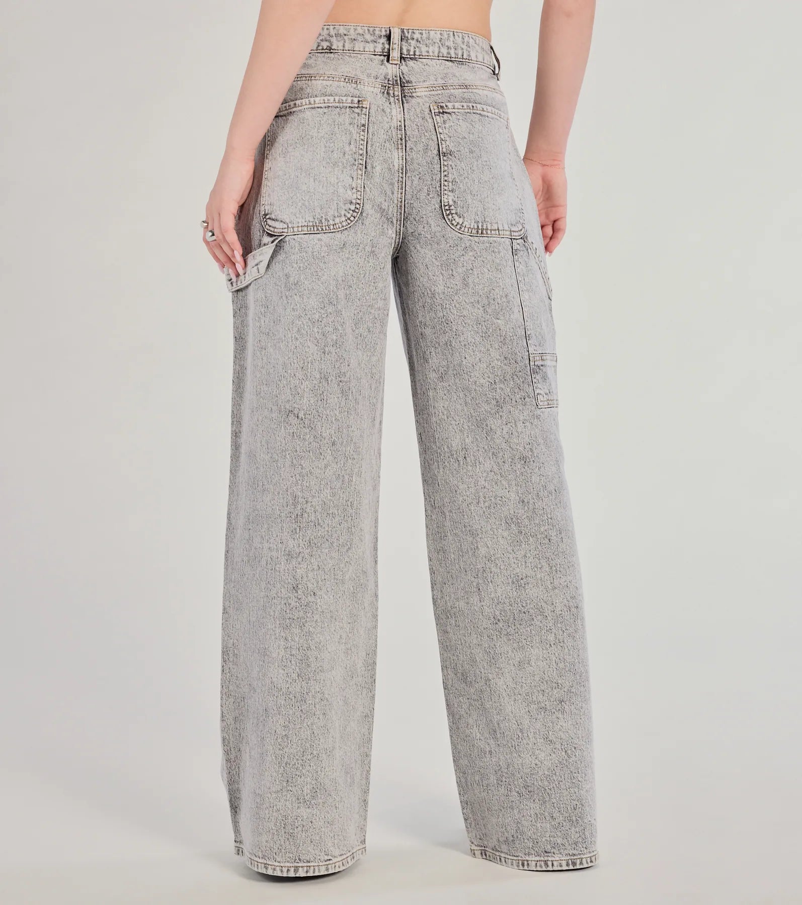 Totally Edgy Mid-Rise Wide-Leg Denim Jeans