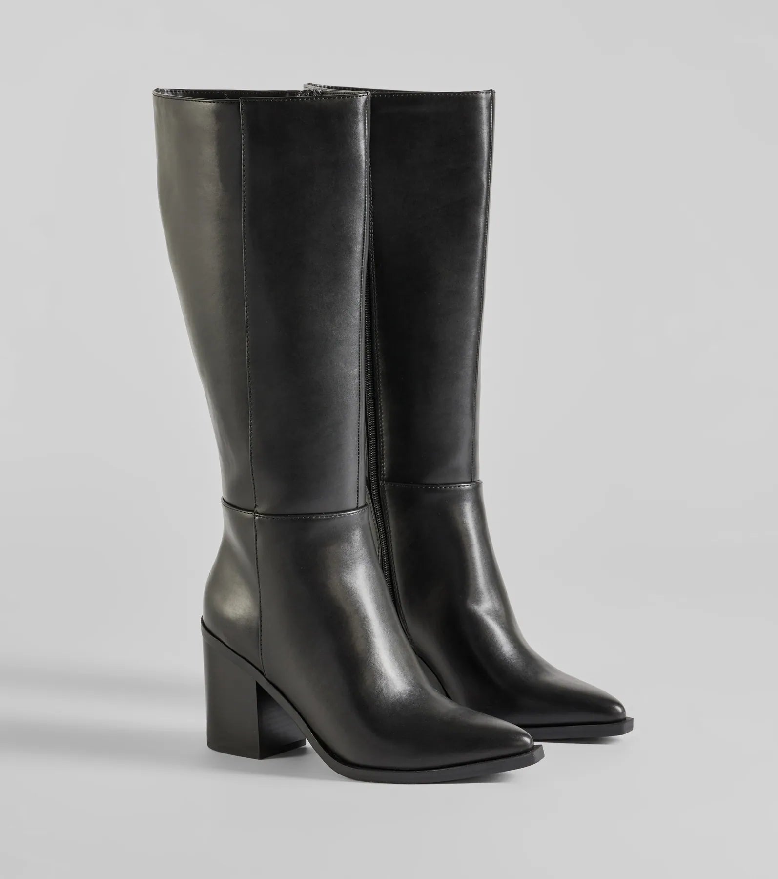 High Fashion Under-The-Knee Faux Leather Boots