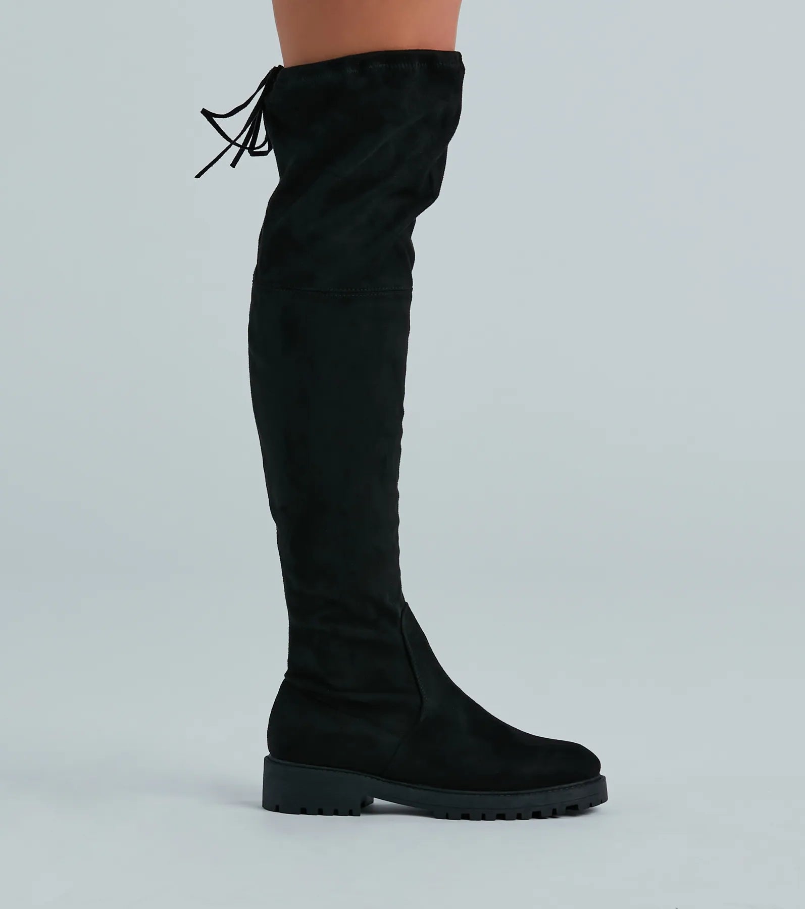 Catch My Drift Over-The-Knee Lug Boots