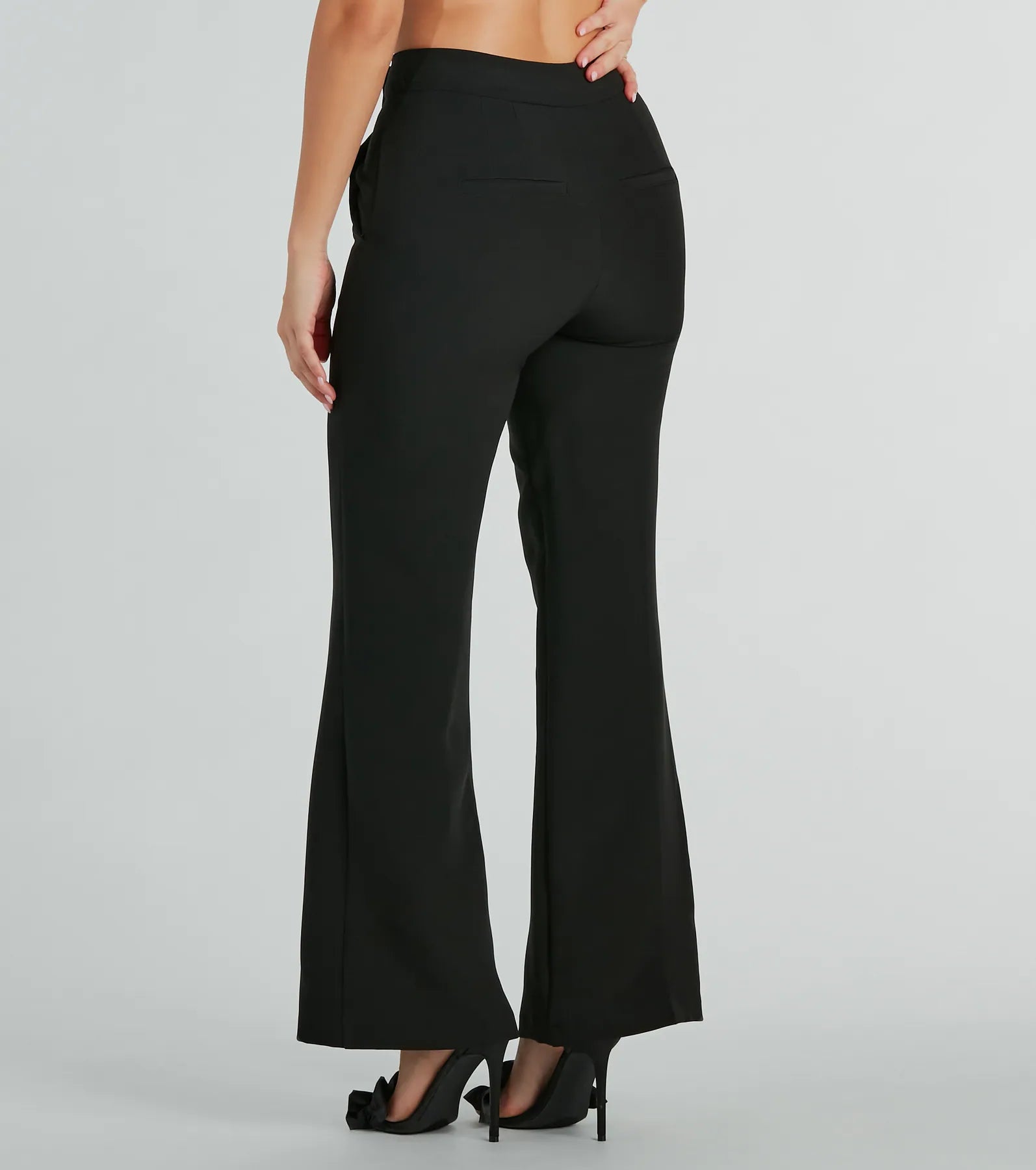 Perfectly Chic High Waist Straight-Leg Trouser Pants