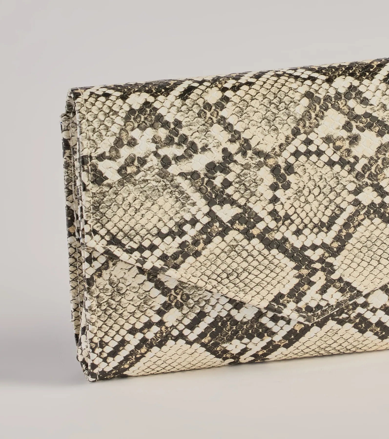 Wildly Fab Faux Snake Print Wristlet