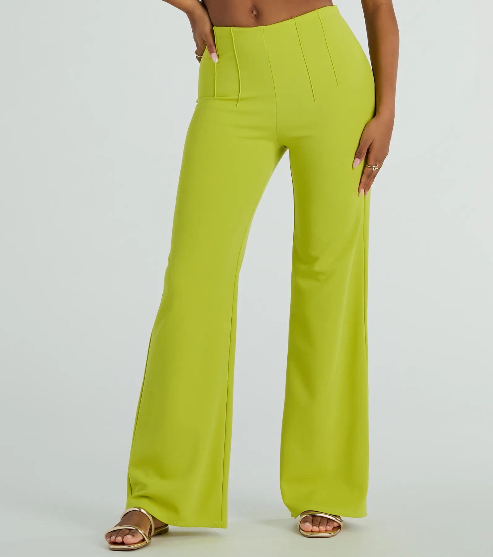 Nine To Five Straight-Leg Crepe Trouser Pants