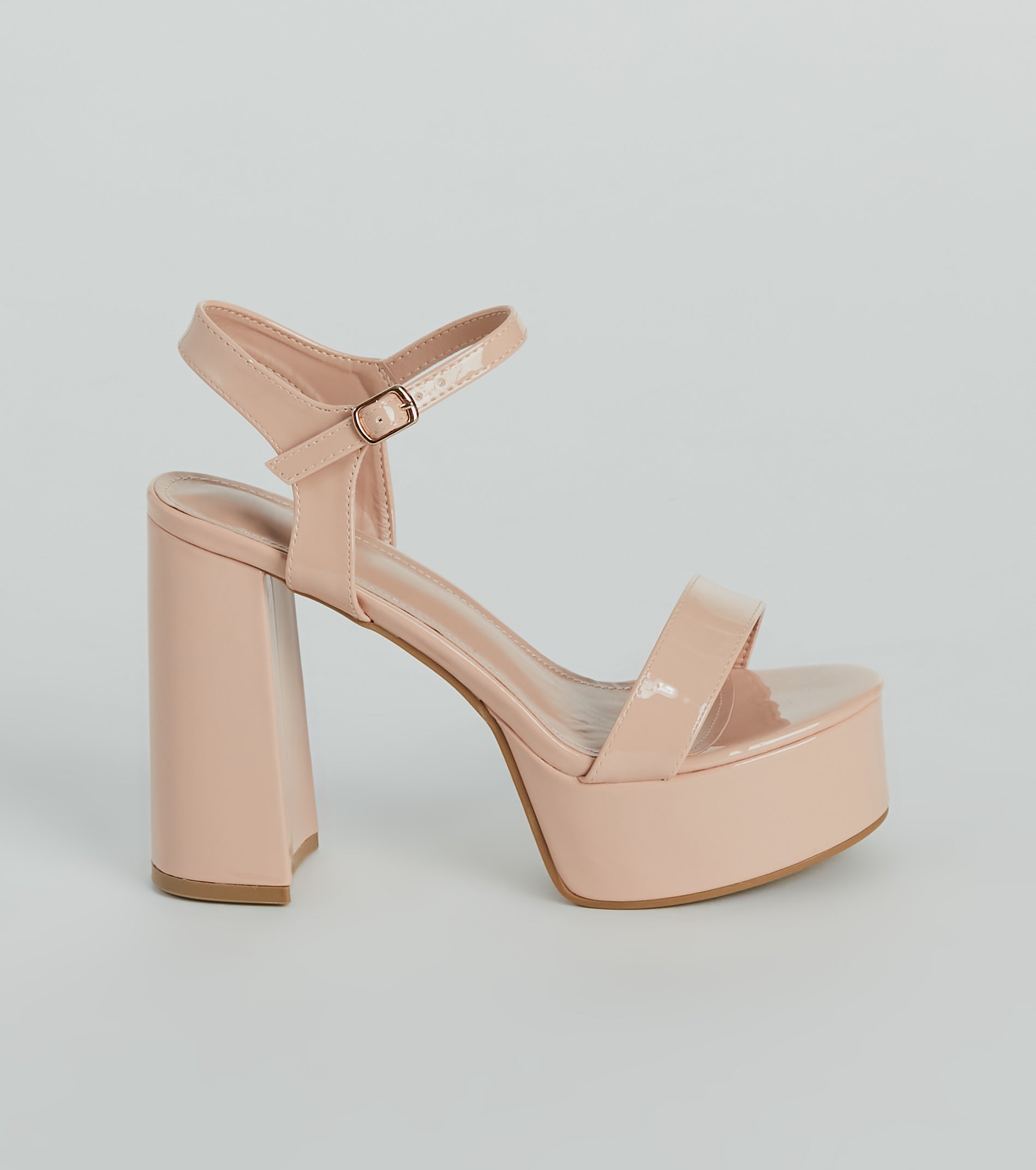 Plot Twist Patent Platform Block Heels