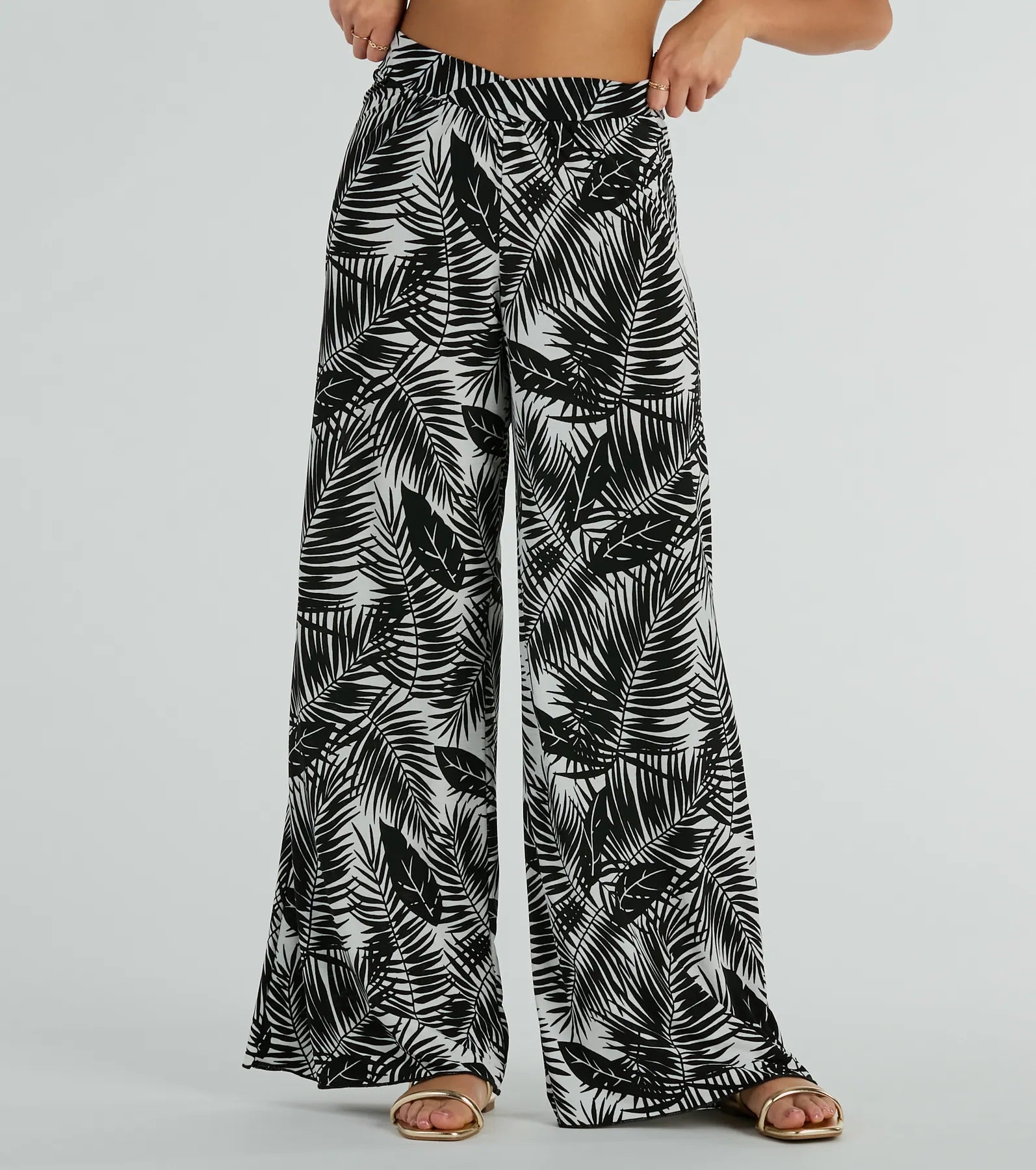 Time For Vacay High Rise Tropical Palazzo Pants