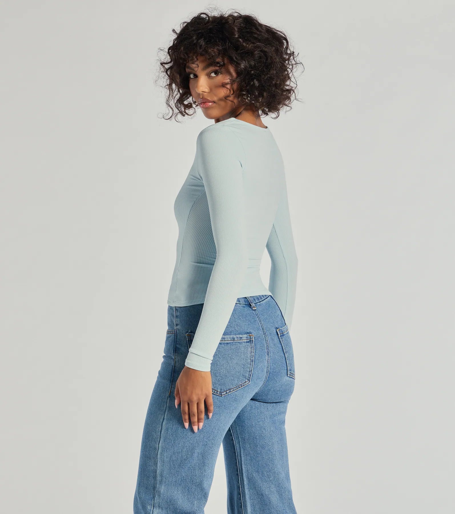 Forever Staple Smooth Knit Long Sleeve Top