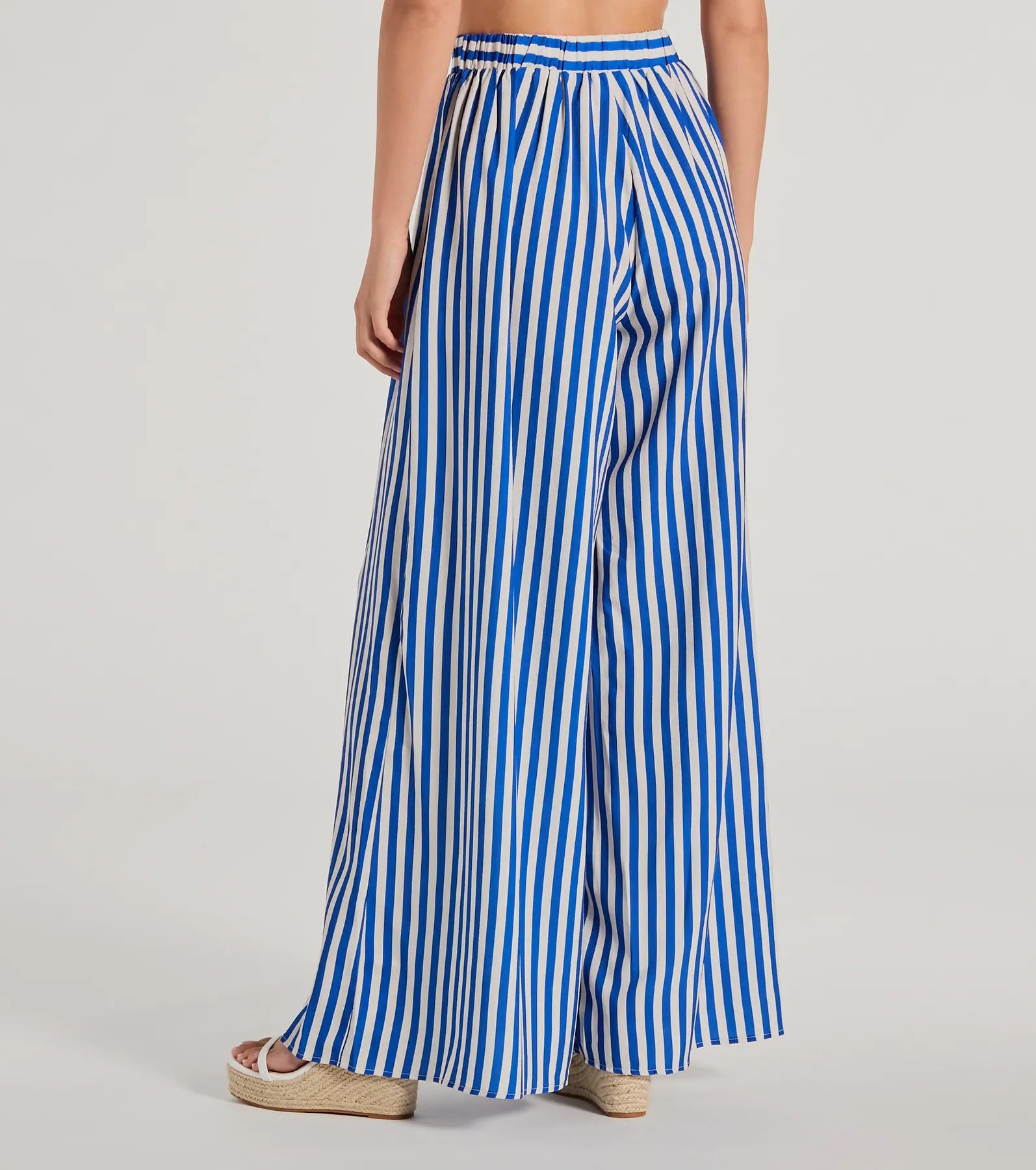 Festive Fun High-Rise Striped Palazzo Pants