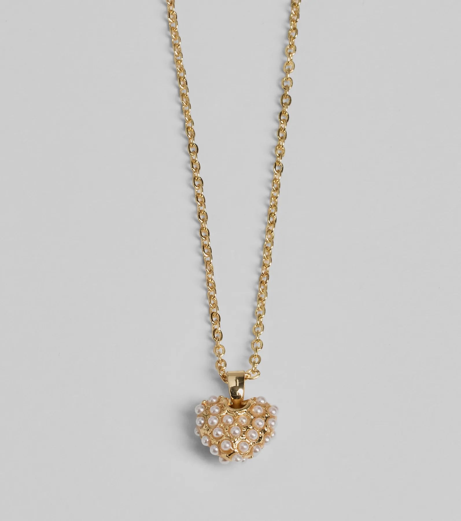 Meet Your Match Faux Pearl Heart Necklace