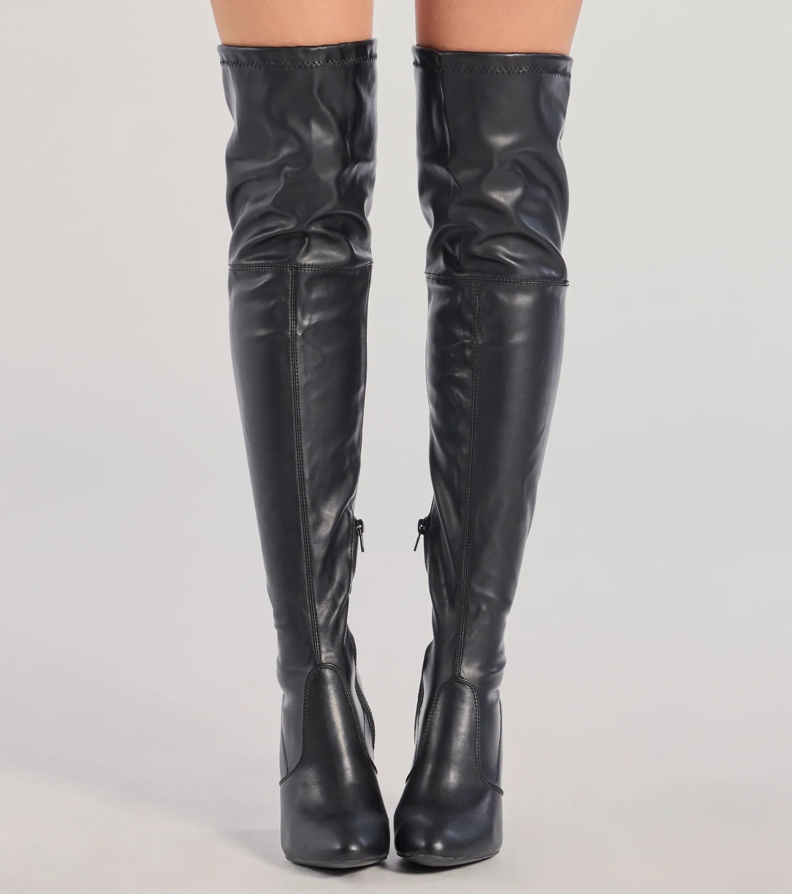 Chic Slay Over-The-Knee Block Heel Boots