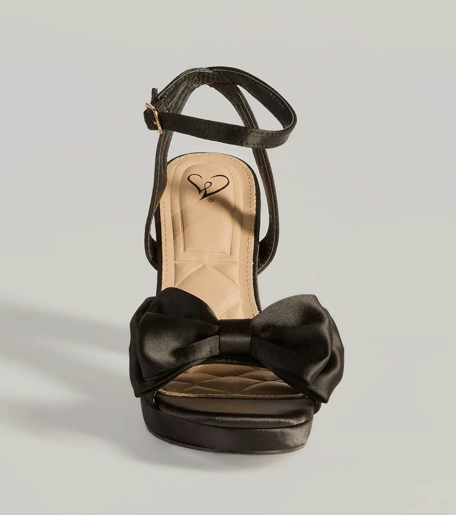 Icon Era Satin Bow Strap Platform Heels