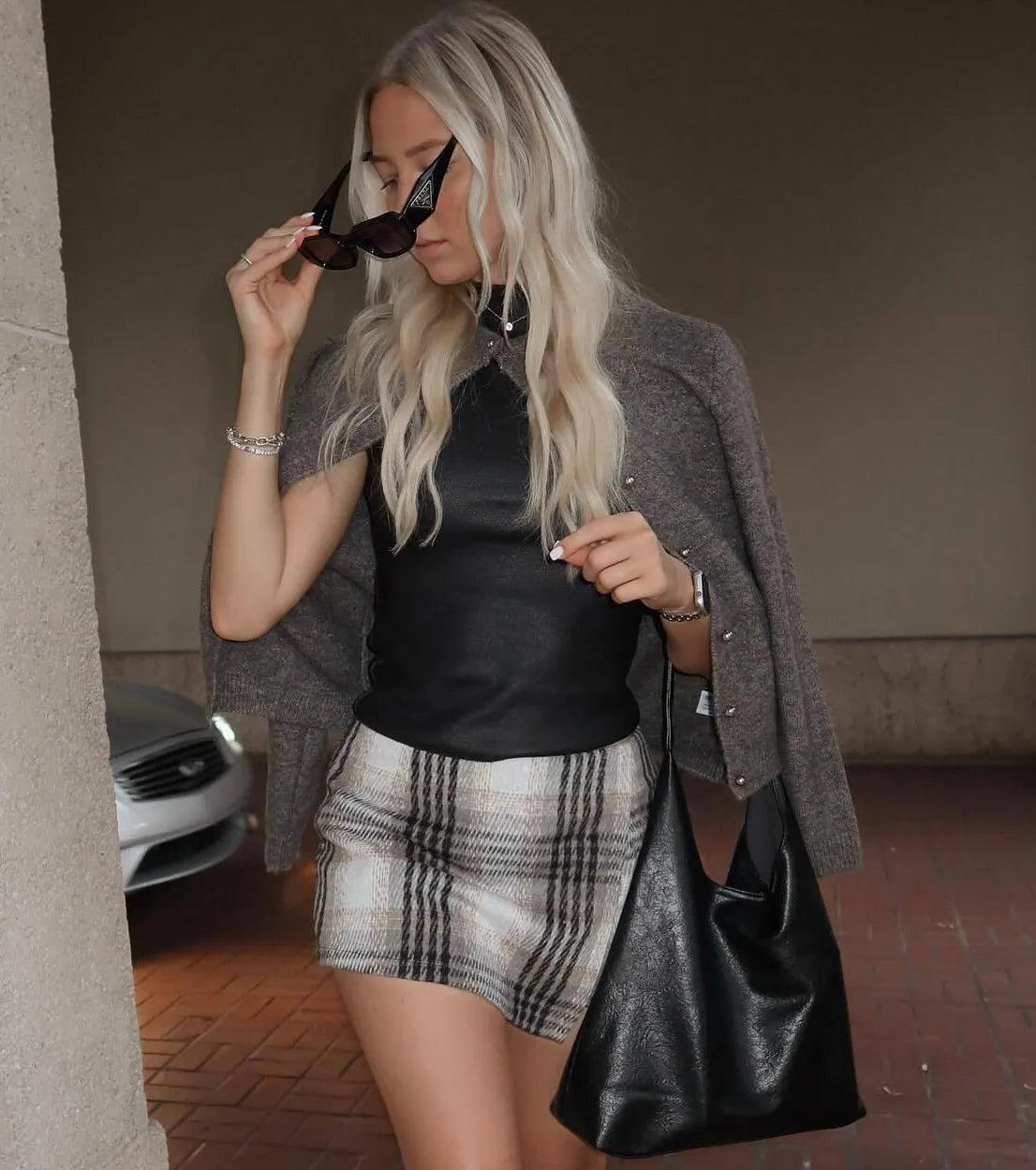 Classic Charm Plaid Wrap Skort