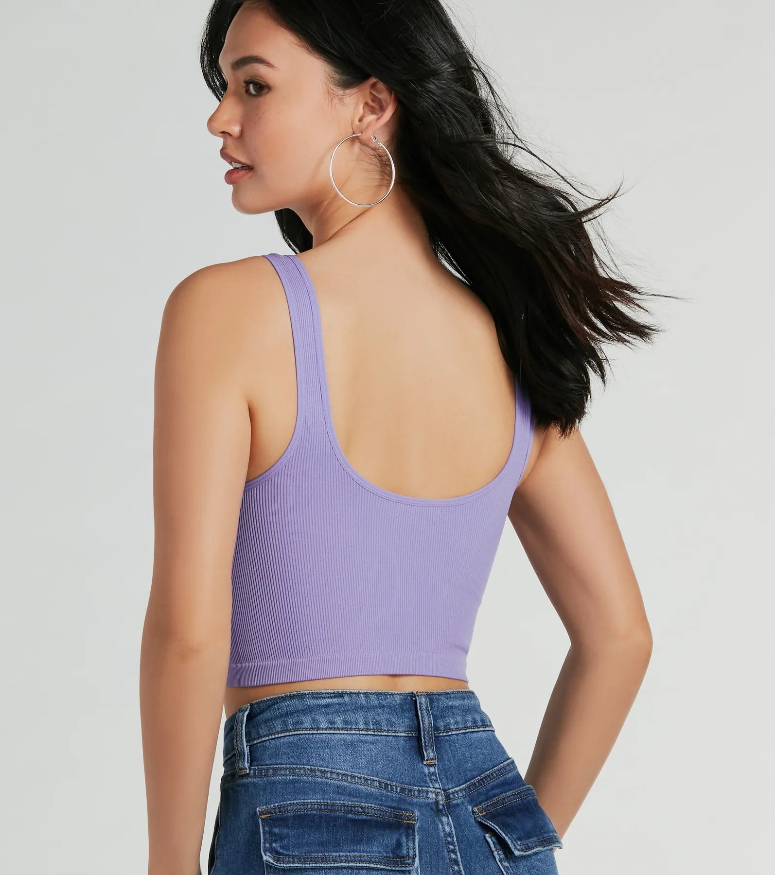 Fave Staple Ribbed Knit Cropped Tank Top