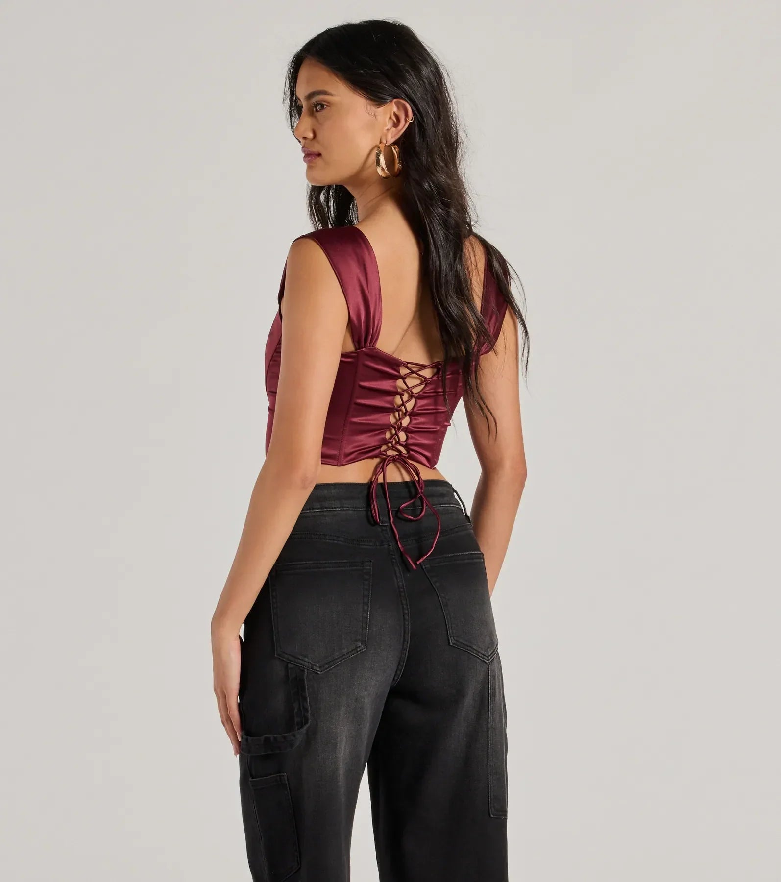 Renaissance Spell Lace-Up Satin Corset