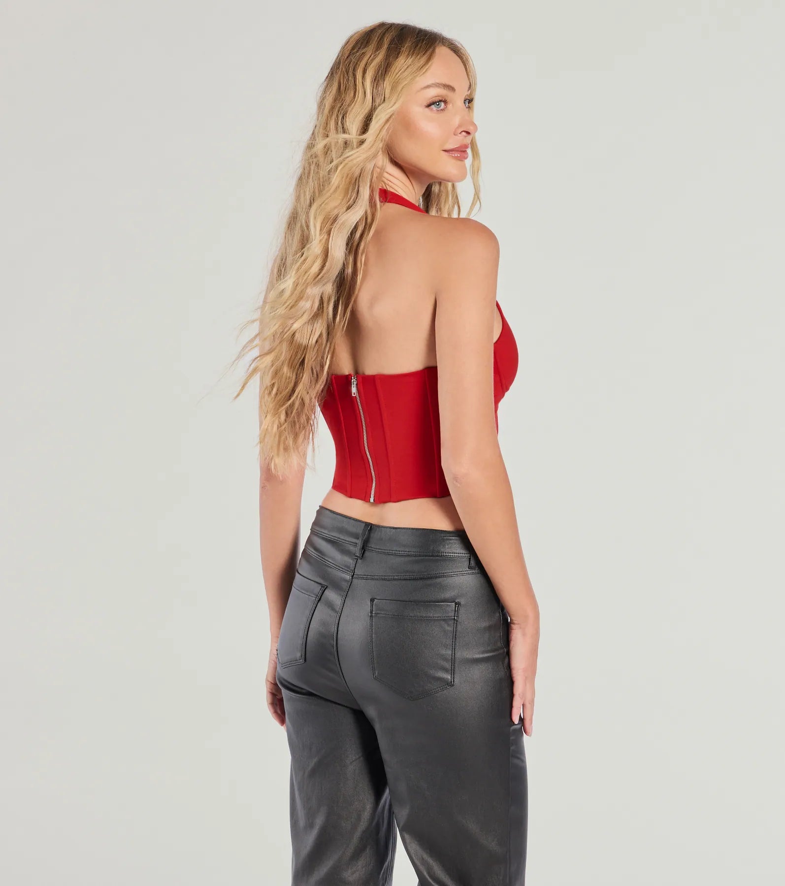 Sleek And Stunning Corset Halter Top