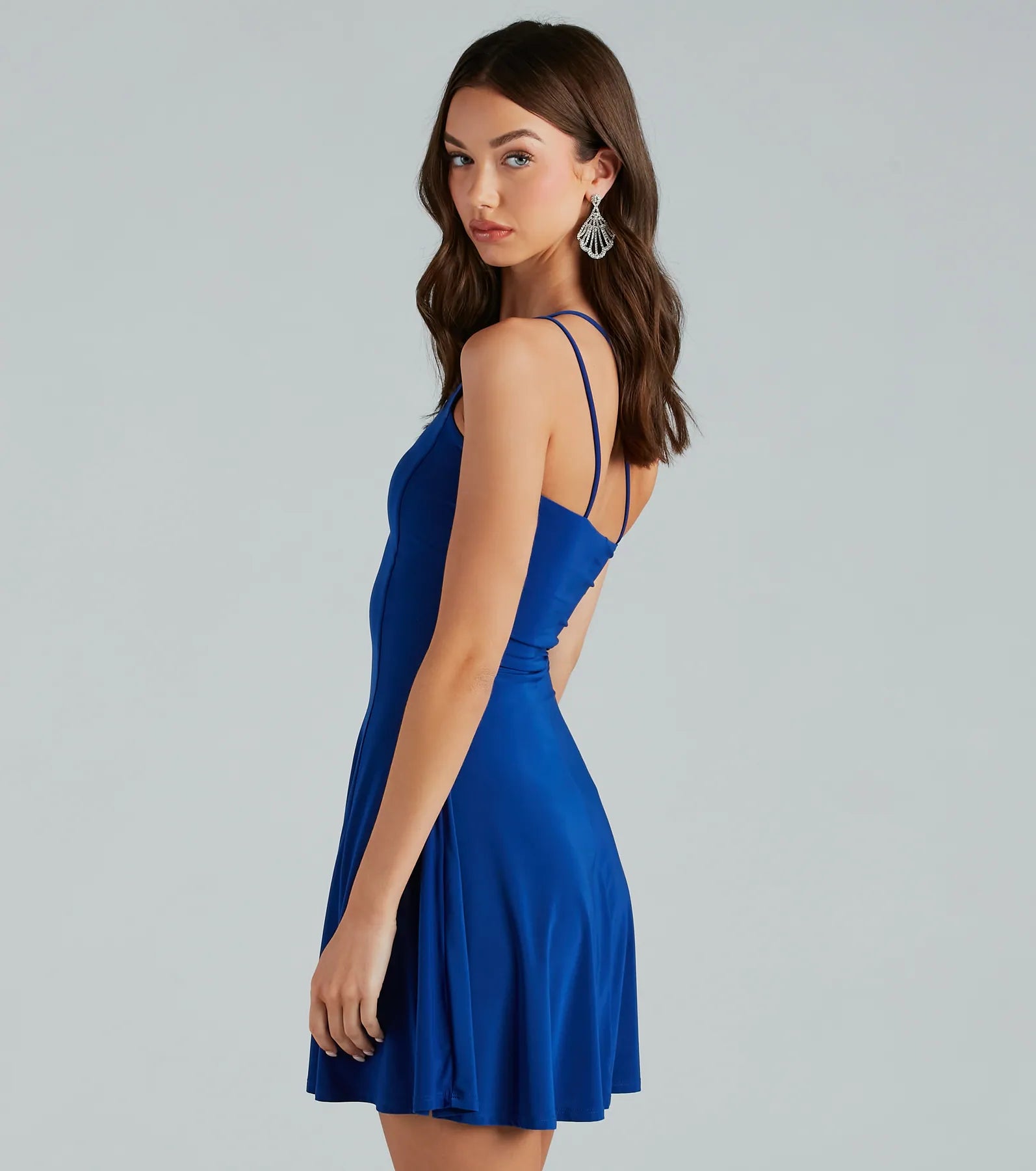 Trendy New Vibe One-Shoulder Skater Dress