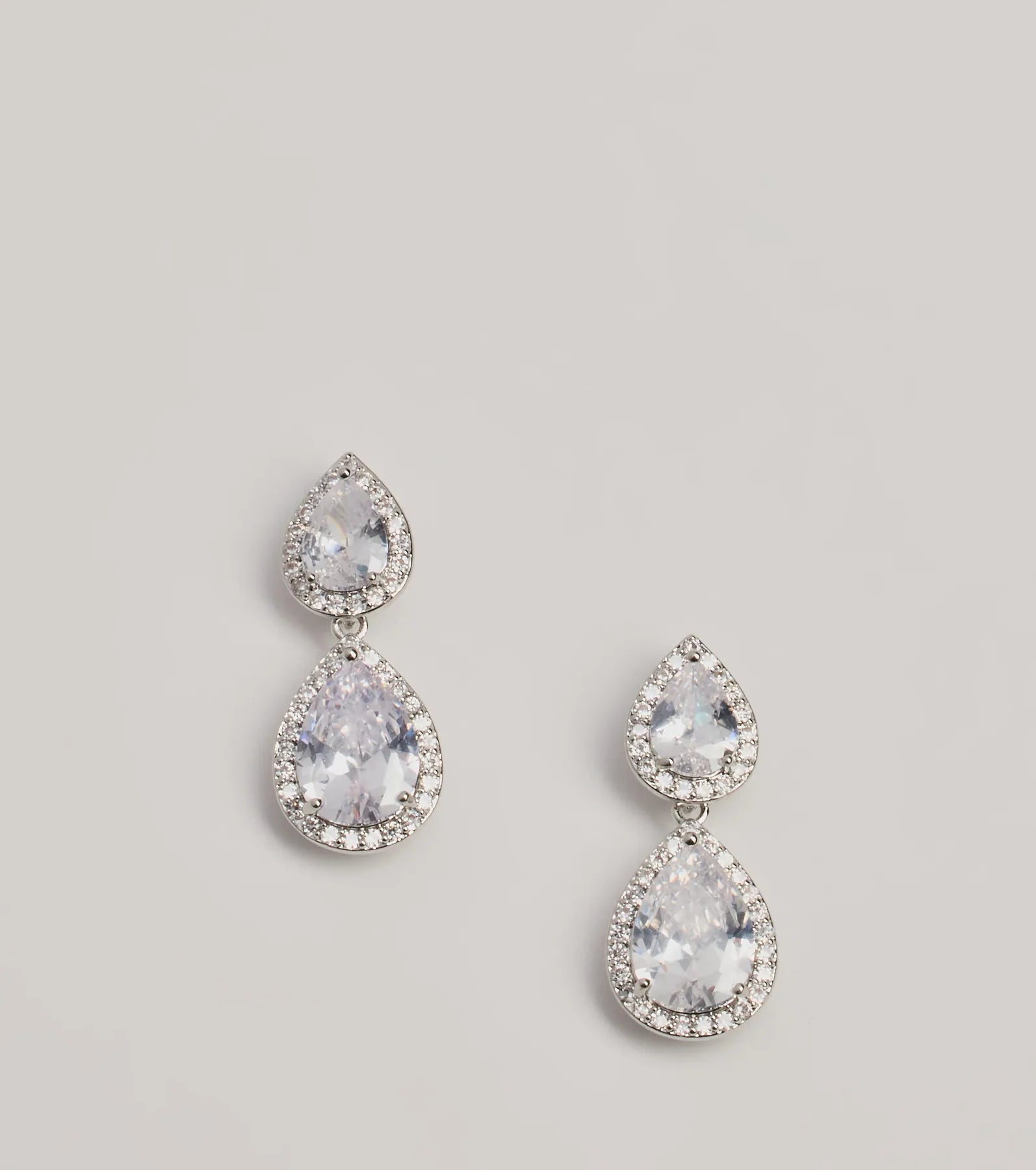 Classically Stunning Cubic Zirconia Teardrop Earrings