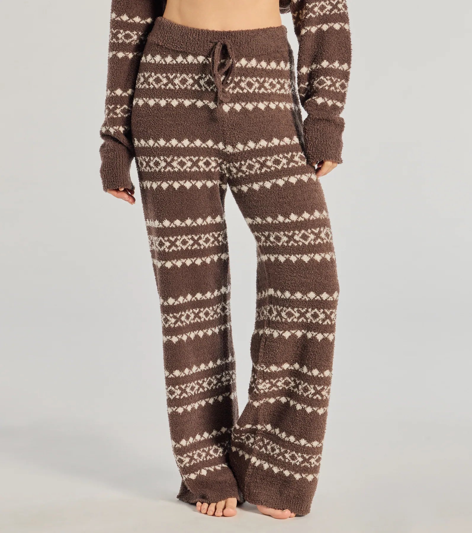 Cozy Wonderland Fair Isle Chenille Knit Pajama Joggers