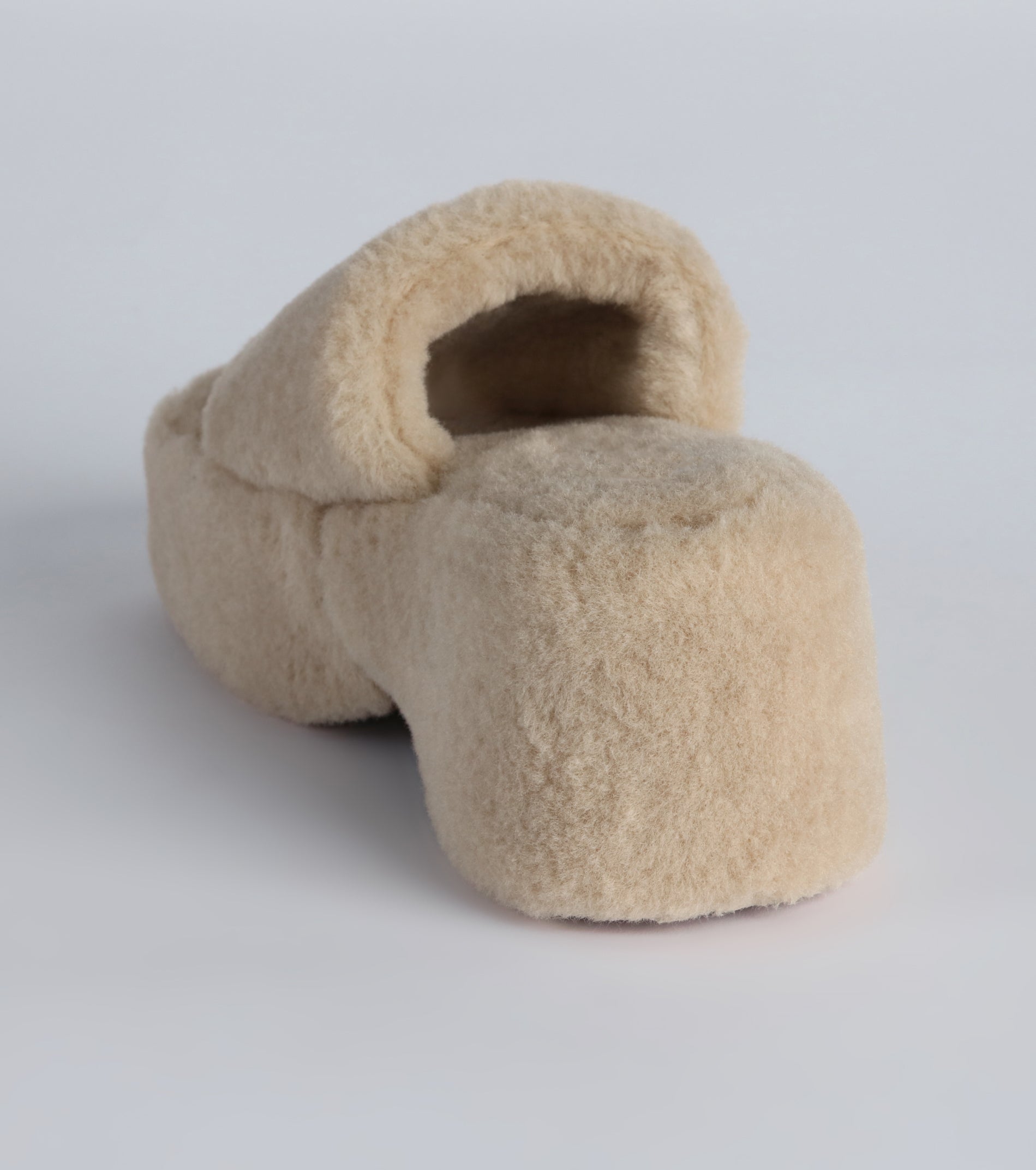 Hello Fabulous Fuzzy Platform Slippers