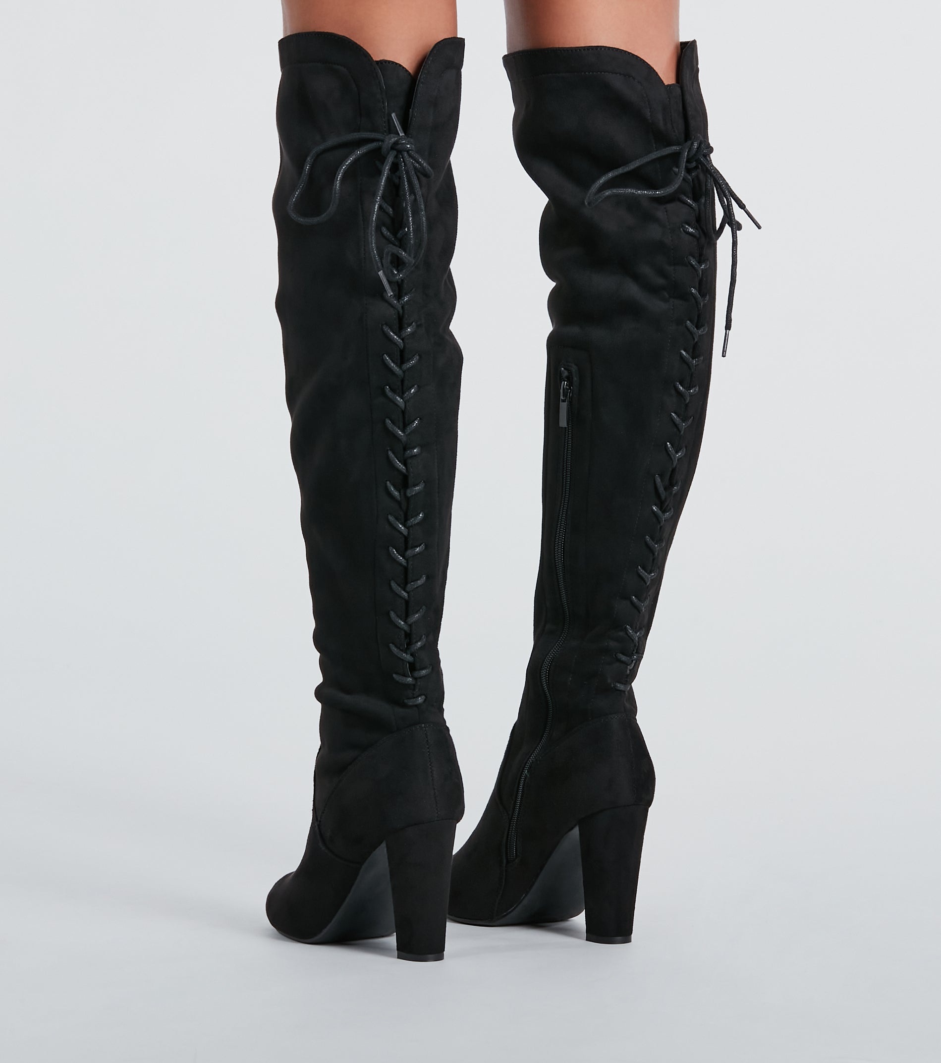 Strut Your Stuff Lace-Up Over-The-Knee Boots