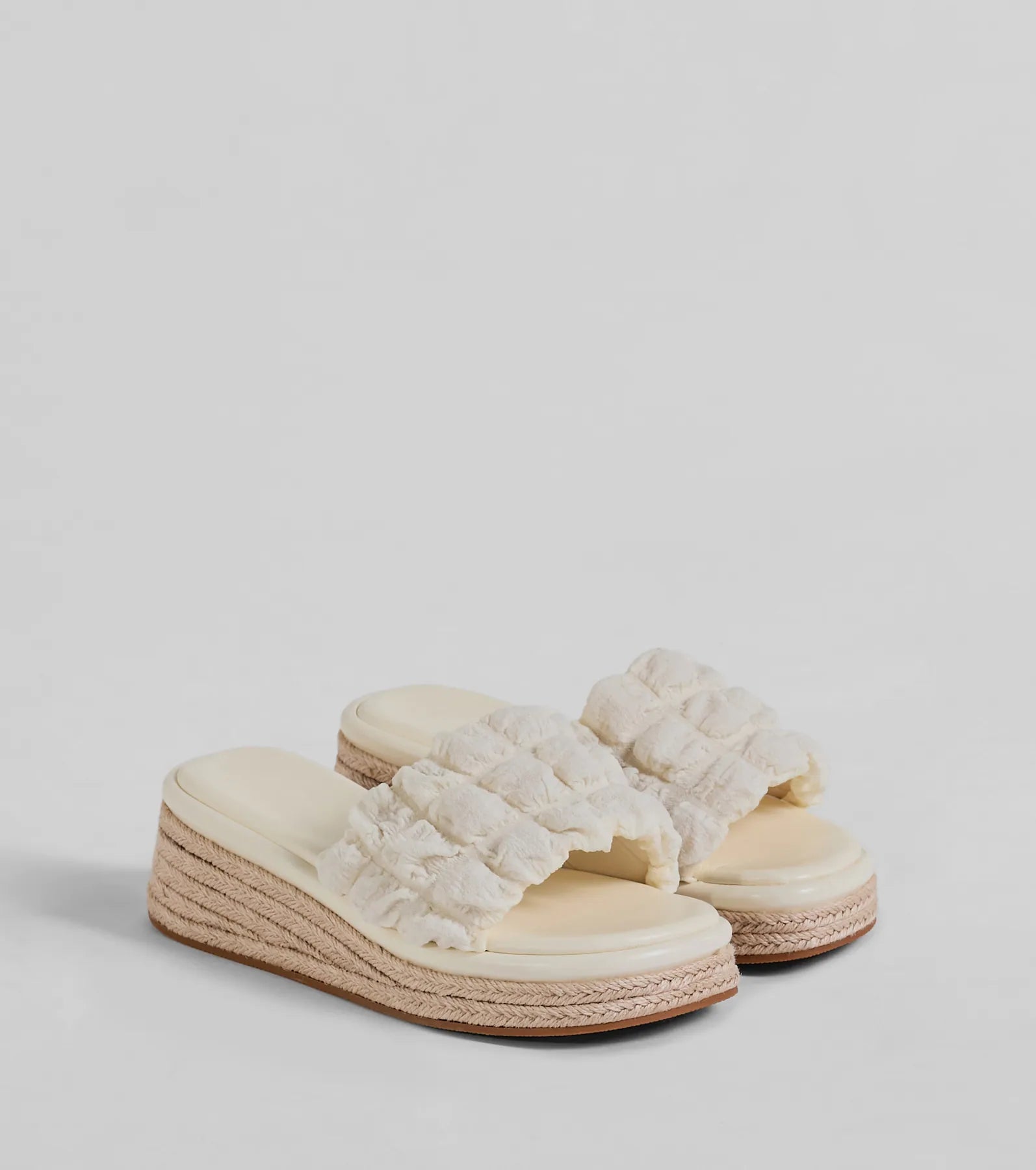 A Perfect Day Puff Espadrille Wedge Sandals