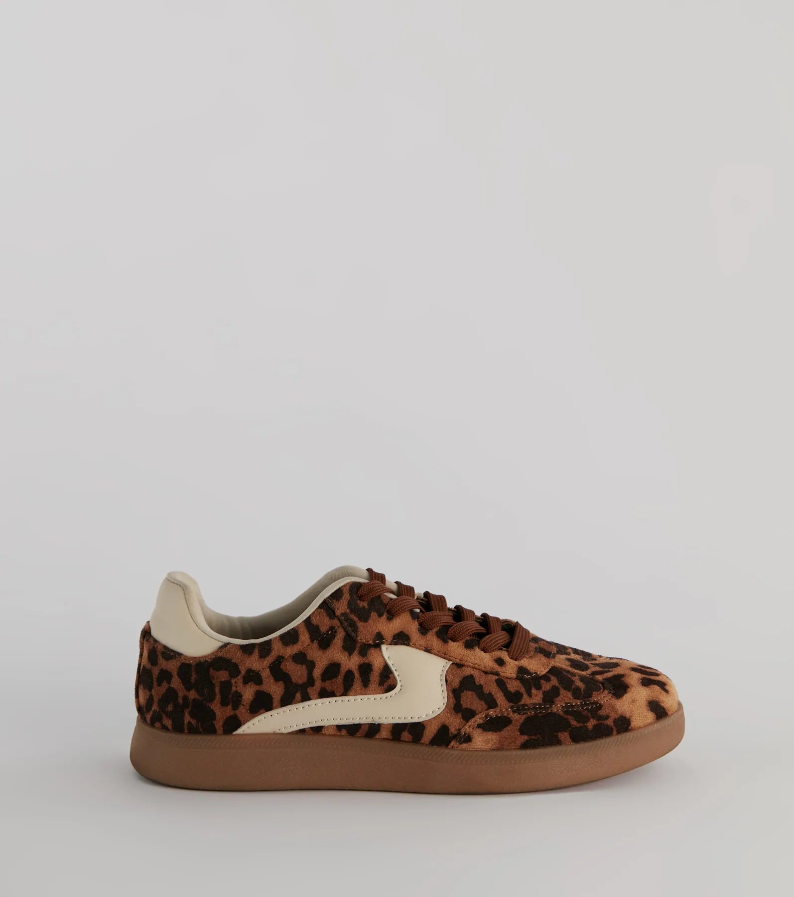 Wildly Cute Leopard Faux Suede Sneakers