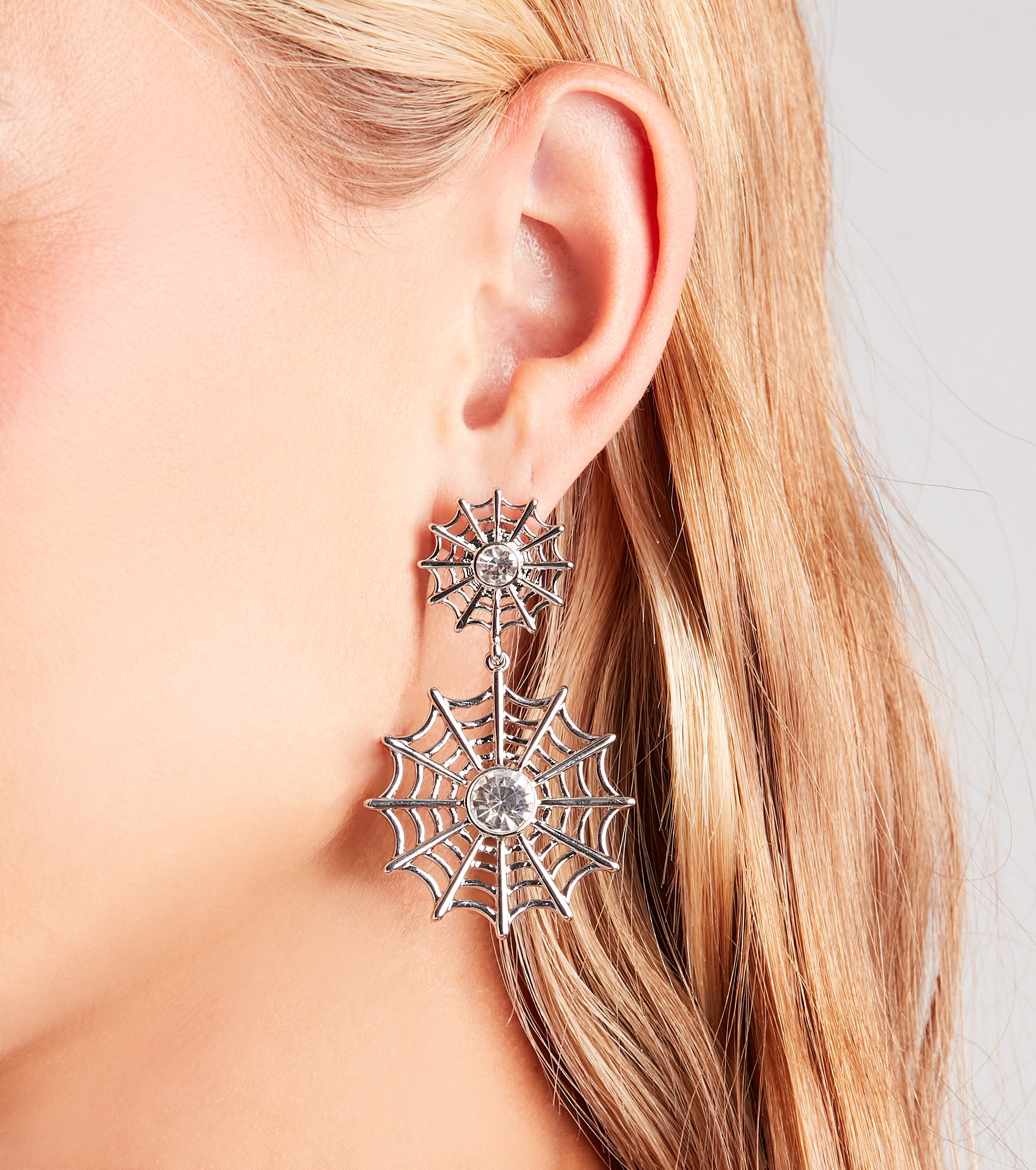 Spooky Flair Spider Web Earrings