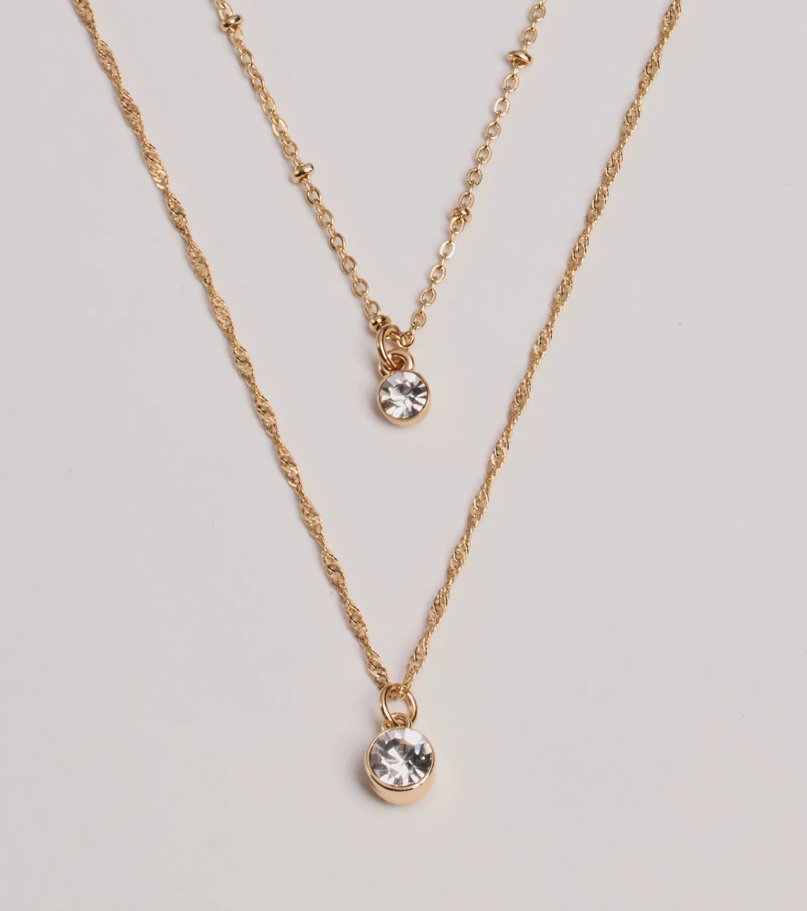 Timelessly Stylish Rhinestone Layered Necklace