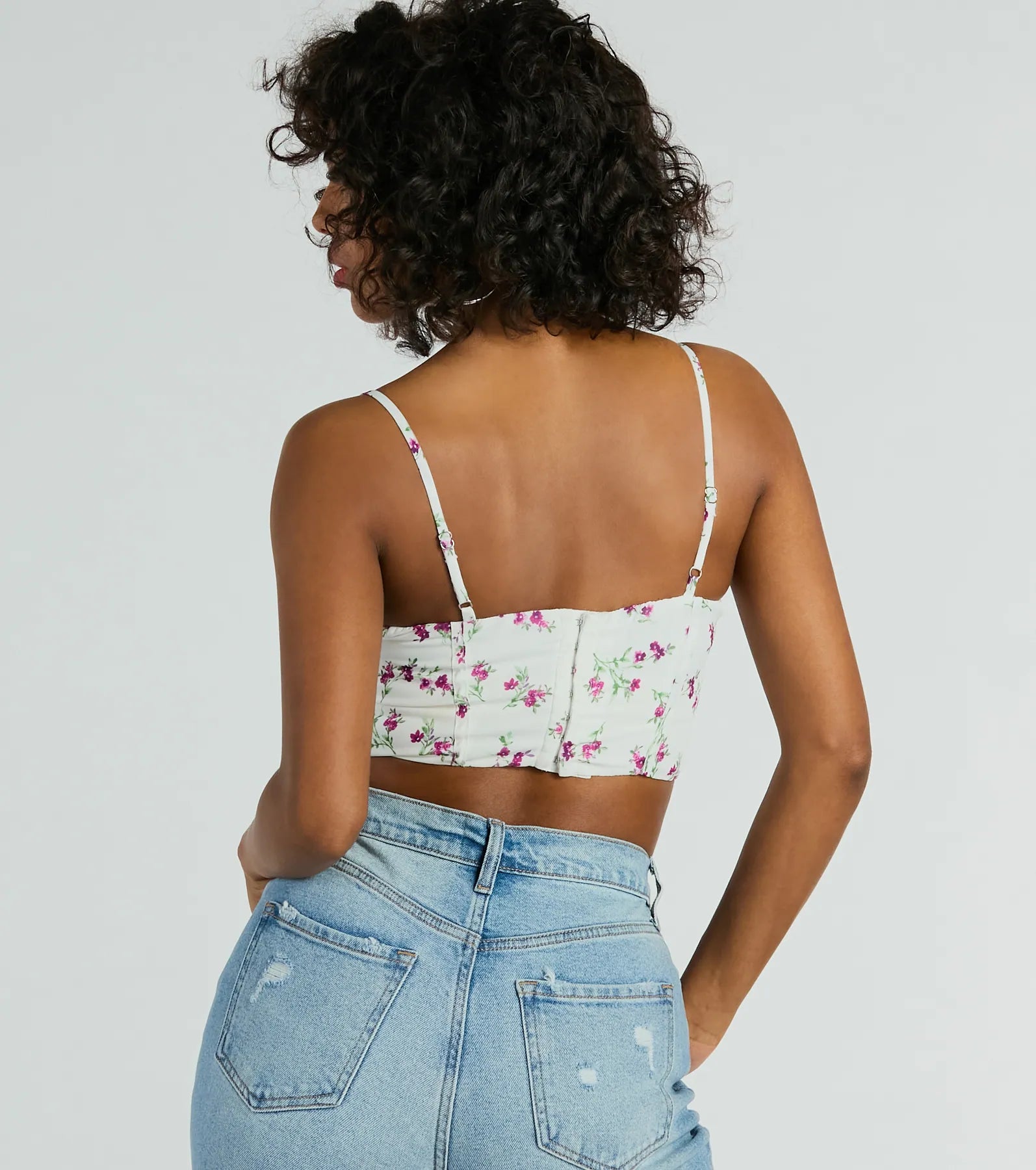 Perfect Harmony Cowl Neck Floral Crop Top