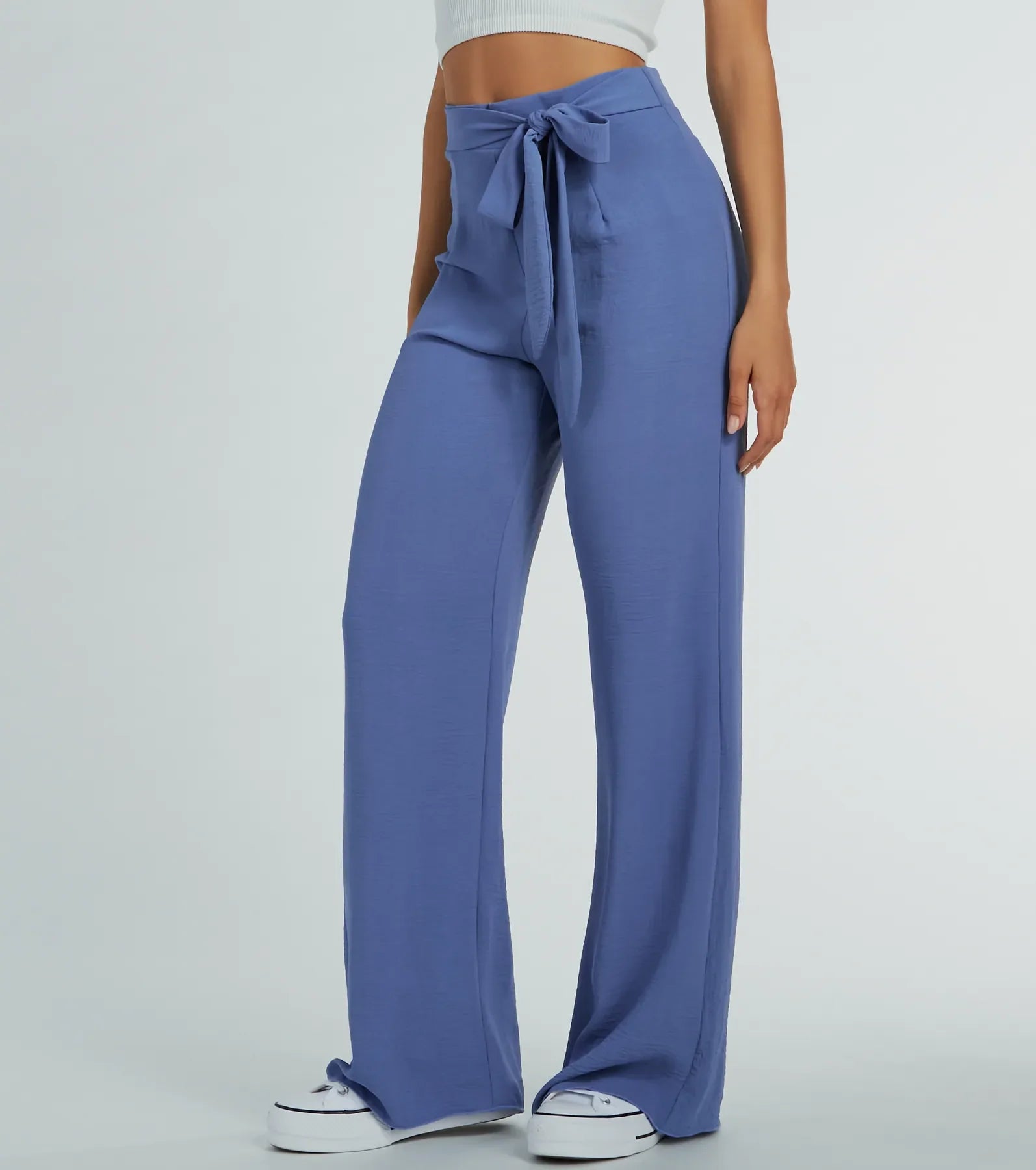 Sittin Pretty Tie Waist Wide-Leg Palazzo Pants