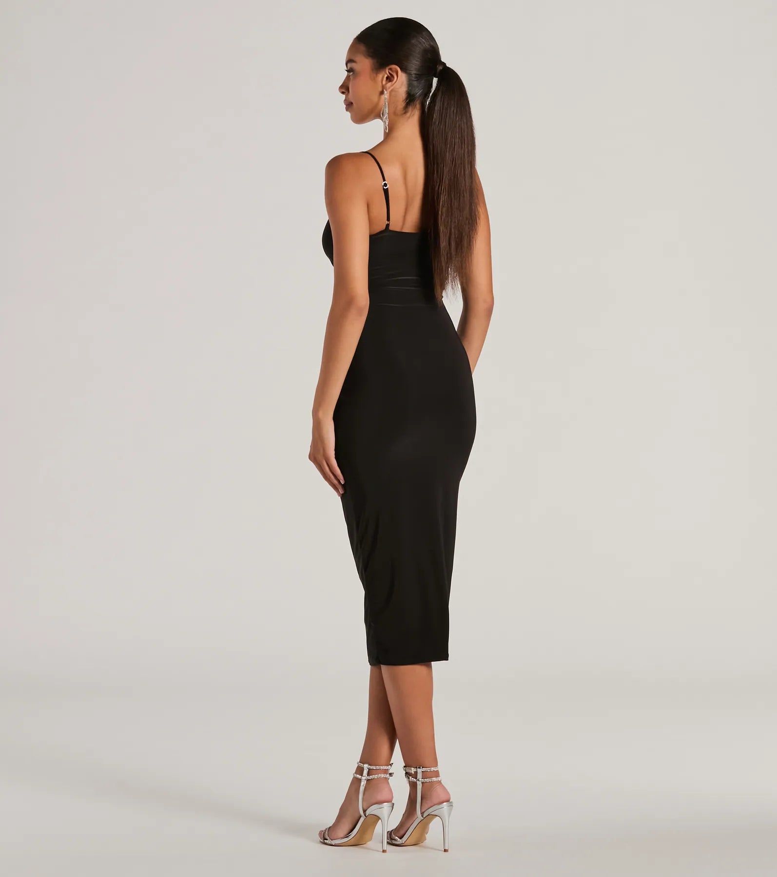 Treat Yourself Sleeveless Bow Cutout Midi Dress