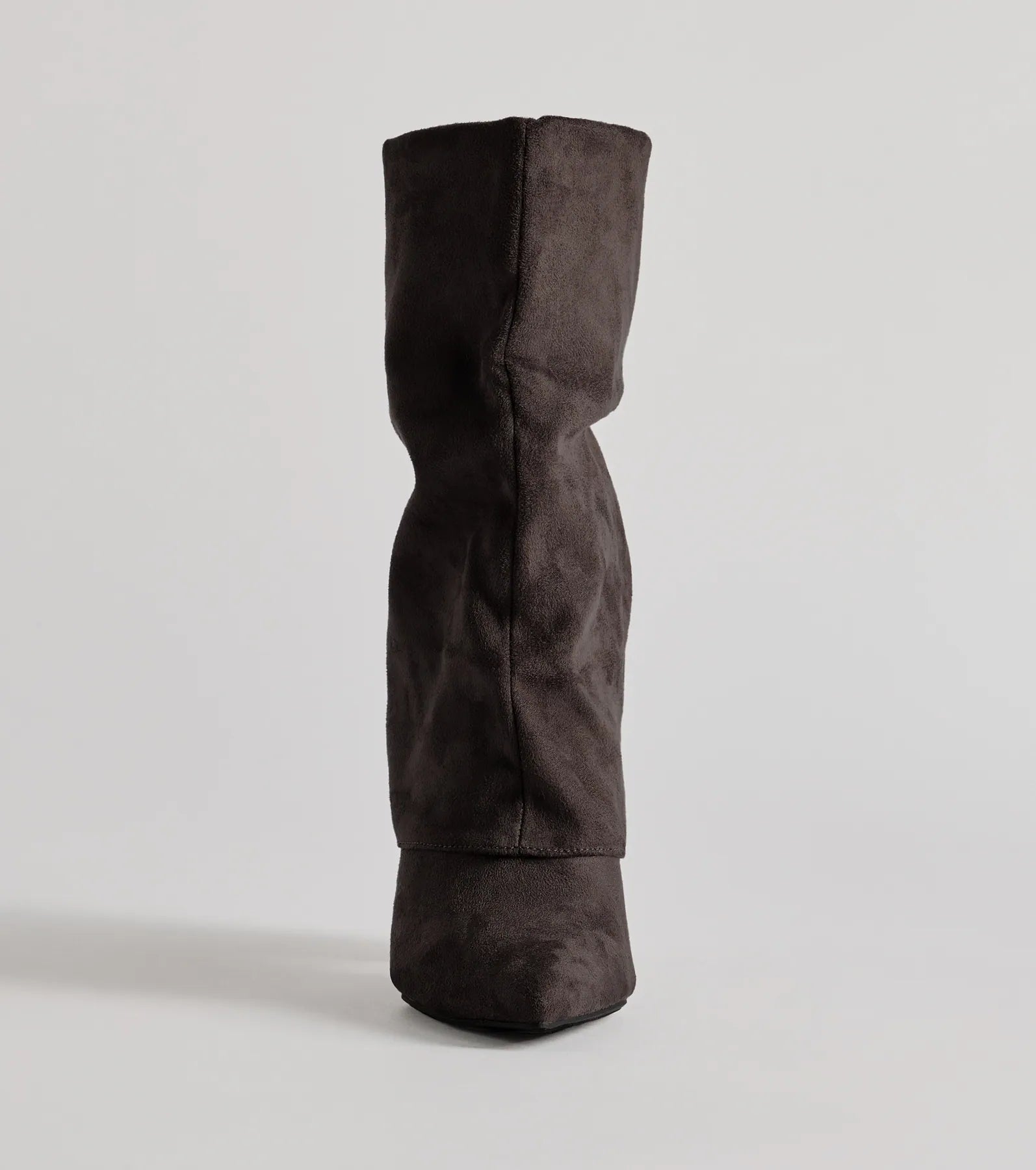 Fab Faux Suede Fold-Over Mid-Calf Boots