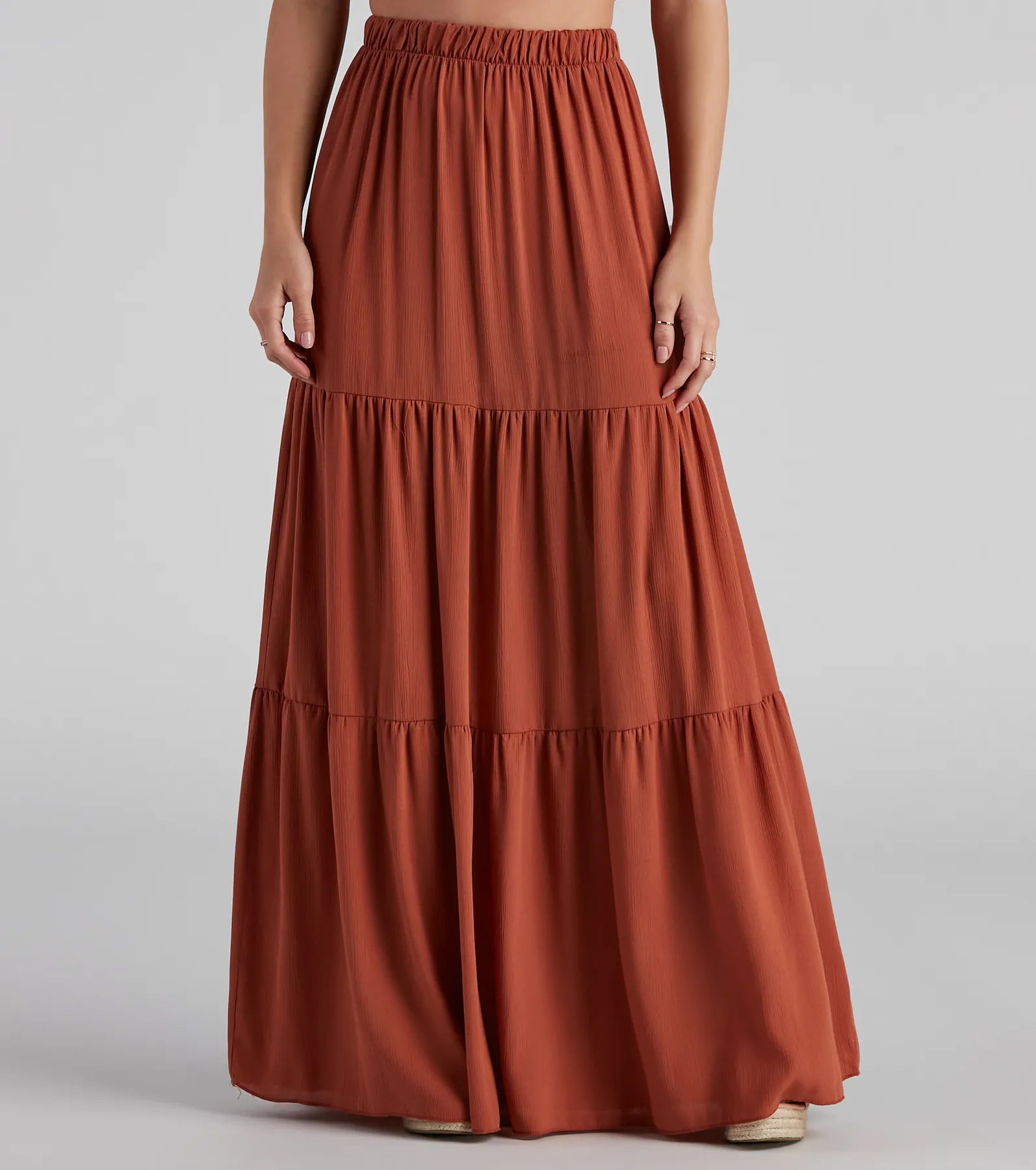 Let's Get Together Tiered Maxi Skirt