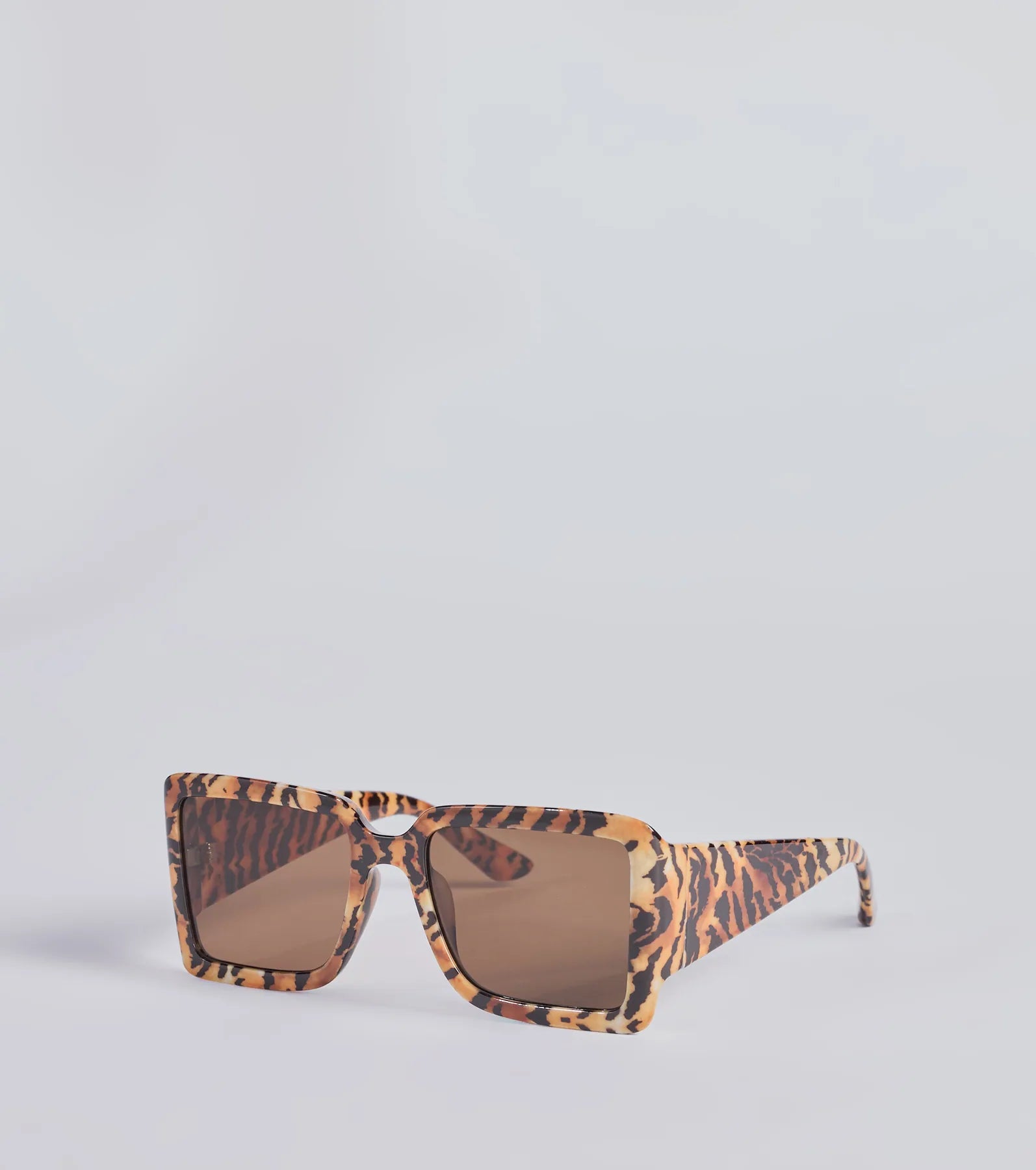 Animal Instinct Leopard Oversized Sunglasses