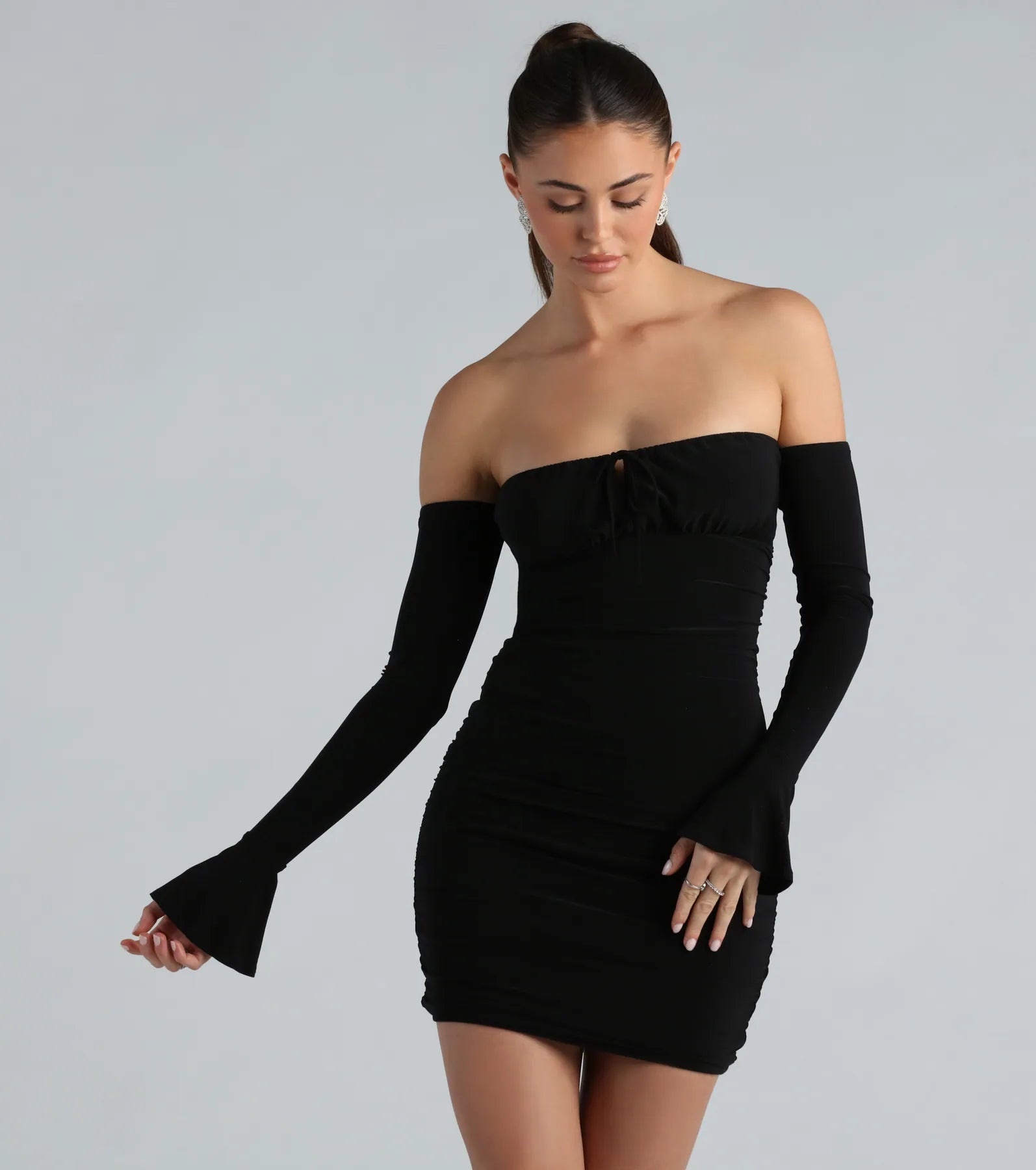 Make It Sexy Off-The-Shoulder Mini Dress